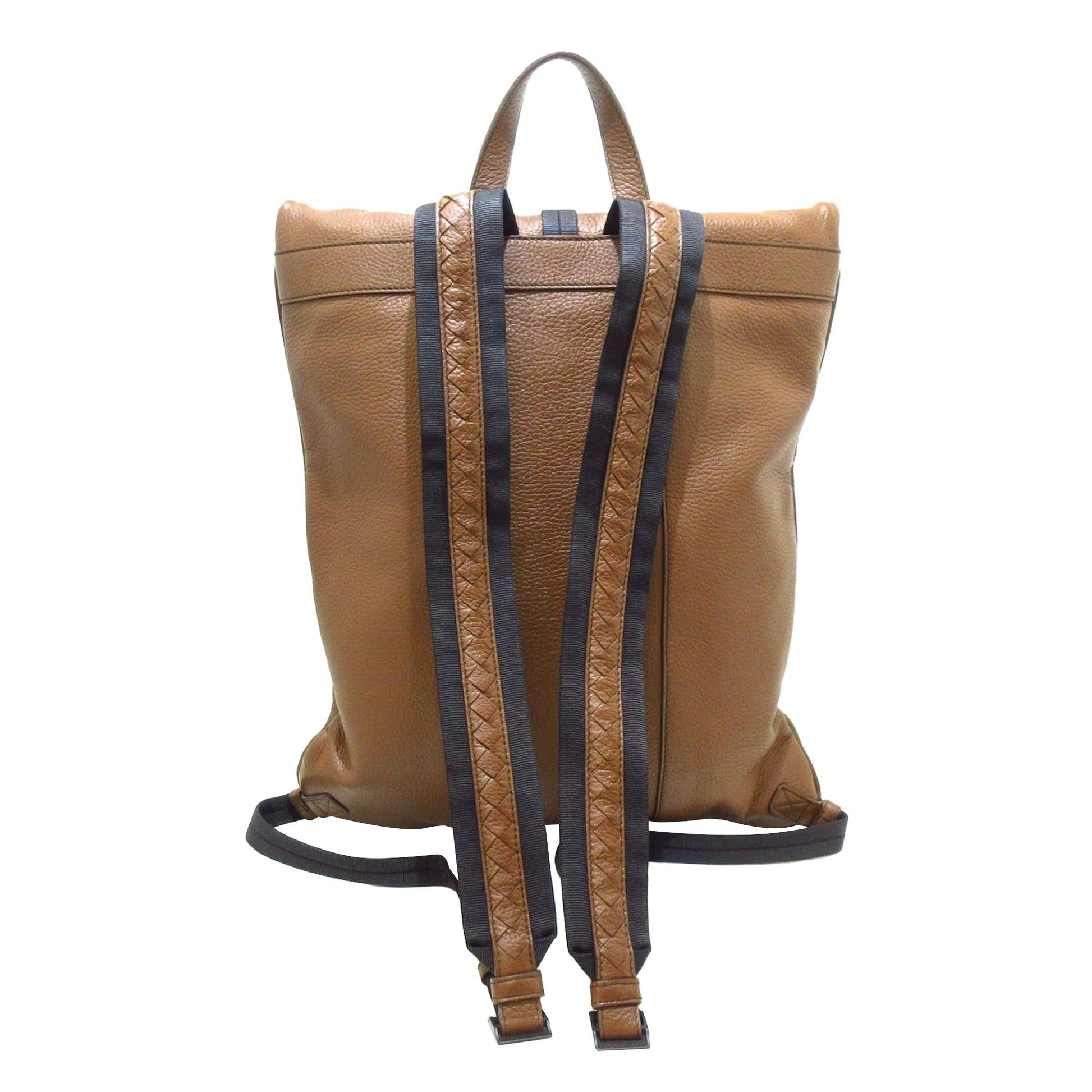 Luxury Bottega Veneta Intrecciato Fold-Over Buckle Backpack (SHG-M7fNU2)