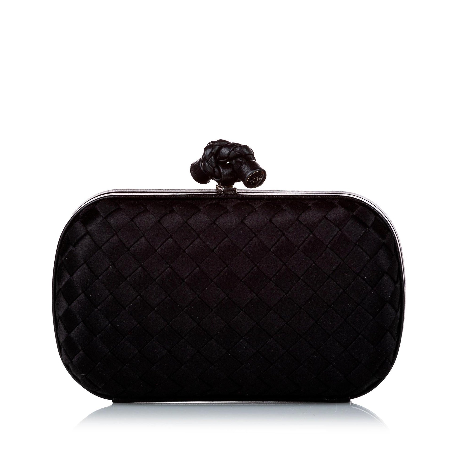 Luxury Bottega Veneta Intrecciato Knot Silk Clutch Bag (SHG-29344)