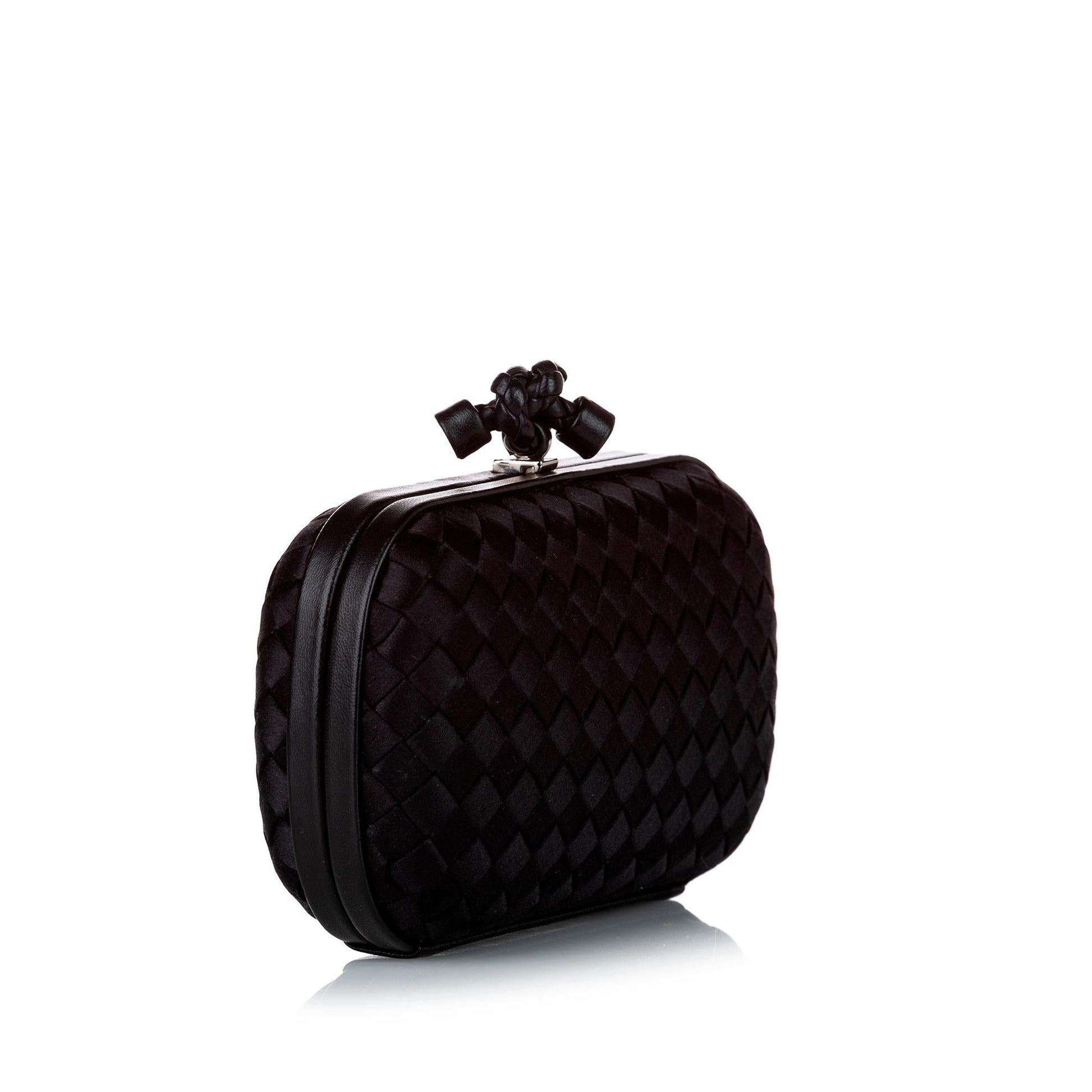 Luxury Bottega Veneta Intrecciato Knot Silk Clutch Bag (SHG-29344)