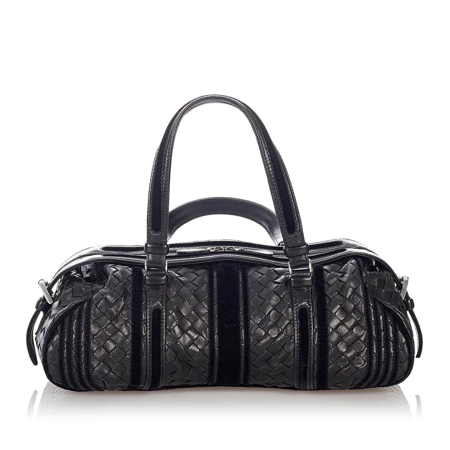 Luxury Bottega Veneta Intrecciato Leather Boston Bag (SHG-27192)