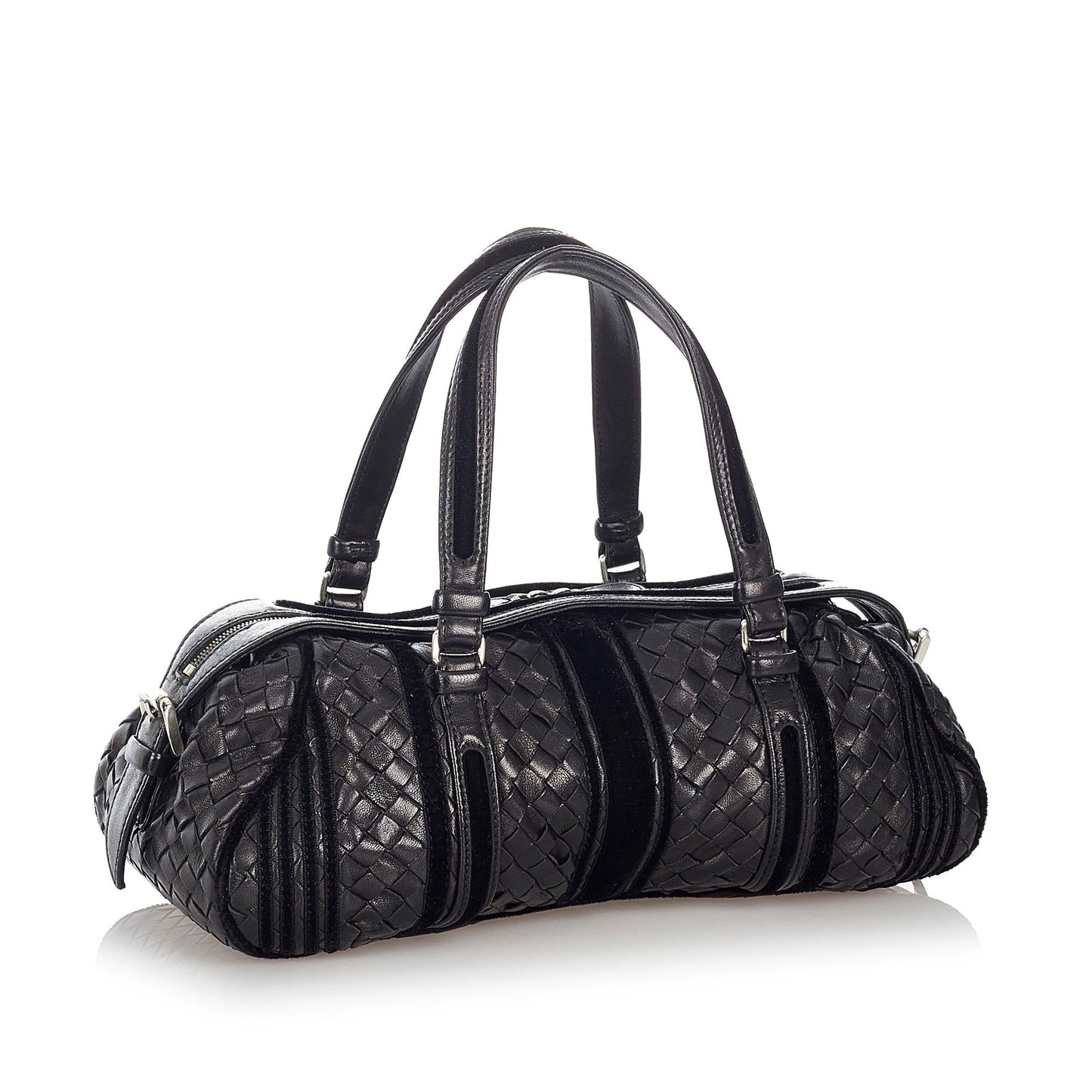 Luxury Bottega Veneta Intrecciato Leather Boston Bag (SHG-27192)