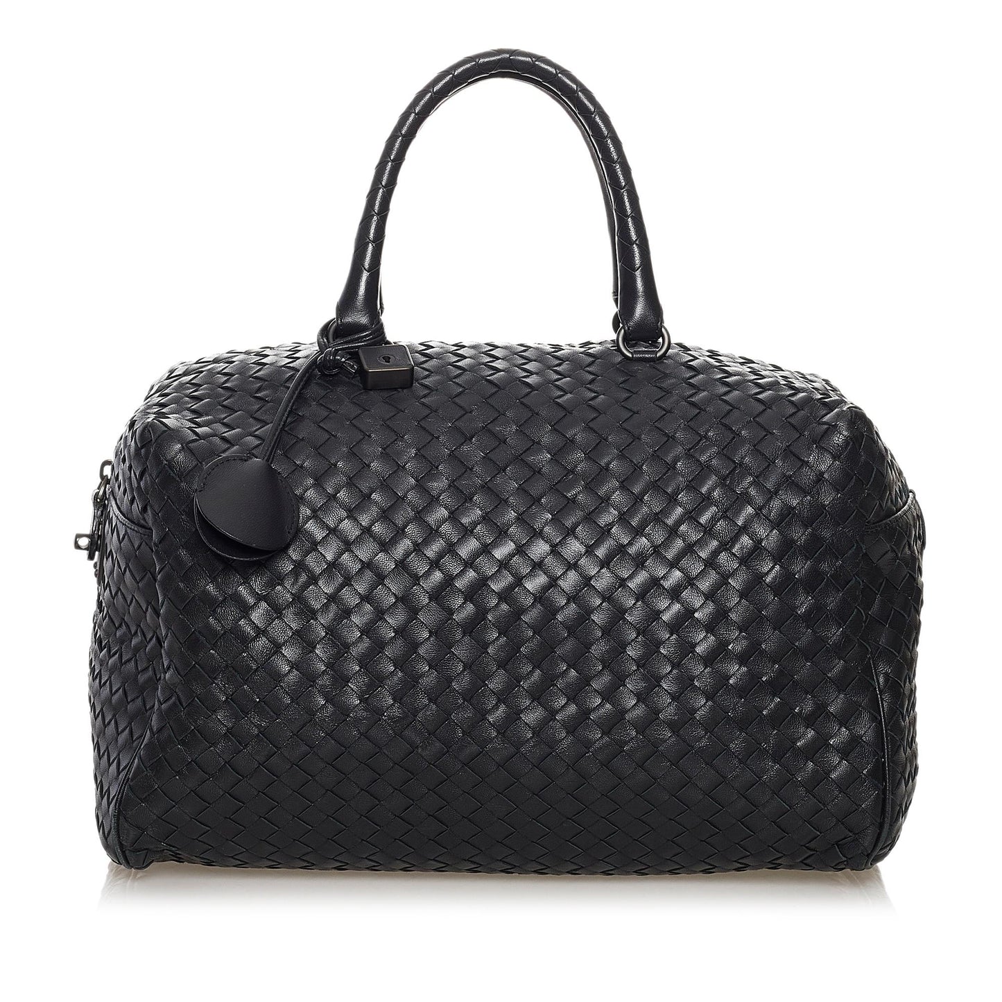 Luxury Bottega Veneta Intrecciato Leather Boston Bag (SHG-32408)
