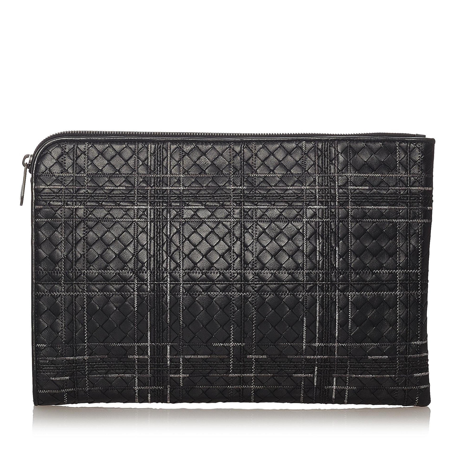 Luxury Bottega Veneta Intrecciato Leather Clutch Bag (SHG-27403)