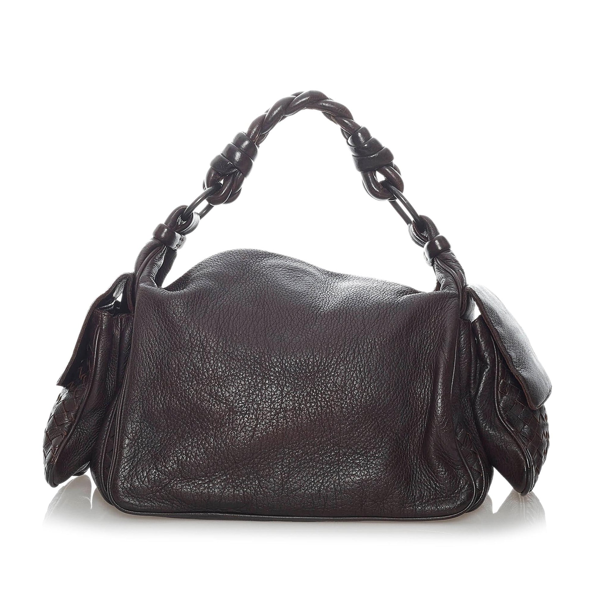 Luxury Bottega Veneta Intrecciato Leather Handbag (SHG-30753)