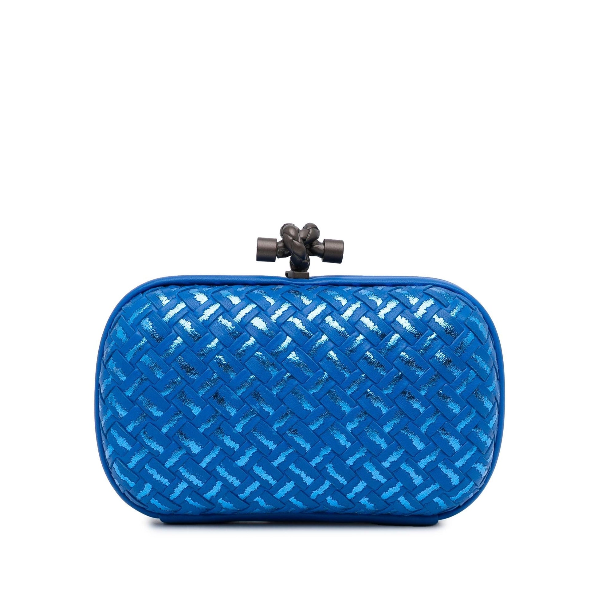 Luxury Bottega Veneta Intrecciato Leather Knot Clutch (SHG-EMGJnc)