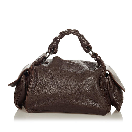 Luxury Bottega Veneta Intrecciato Leather Shoulder Bag (SHG-26581)