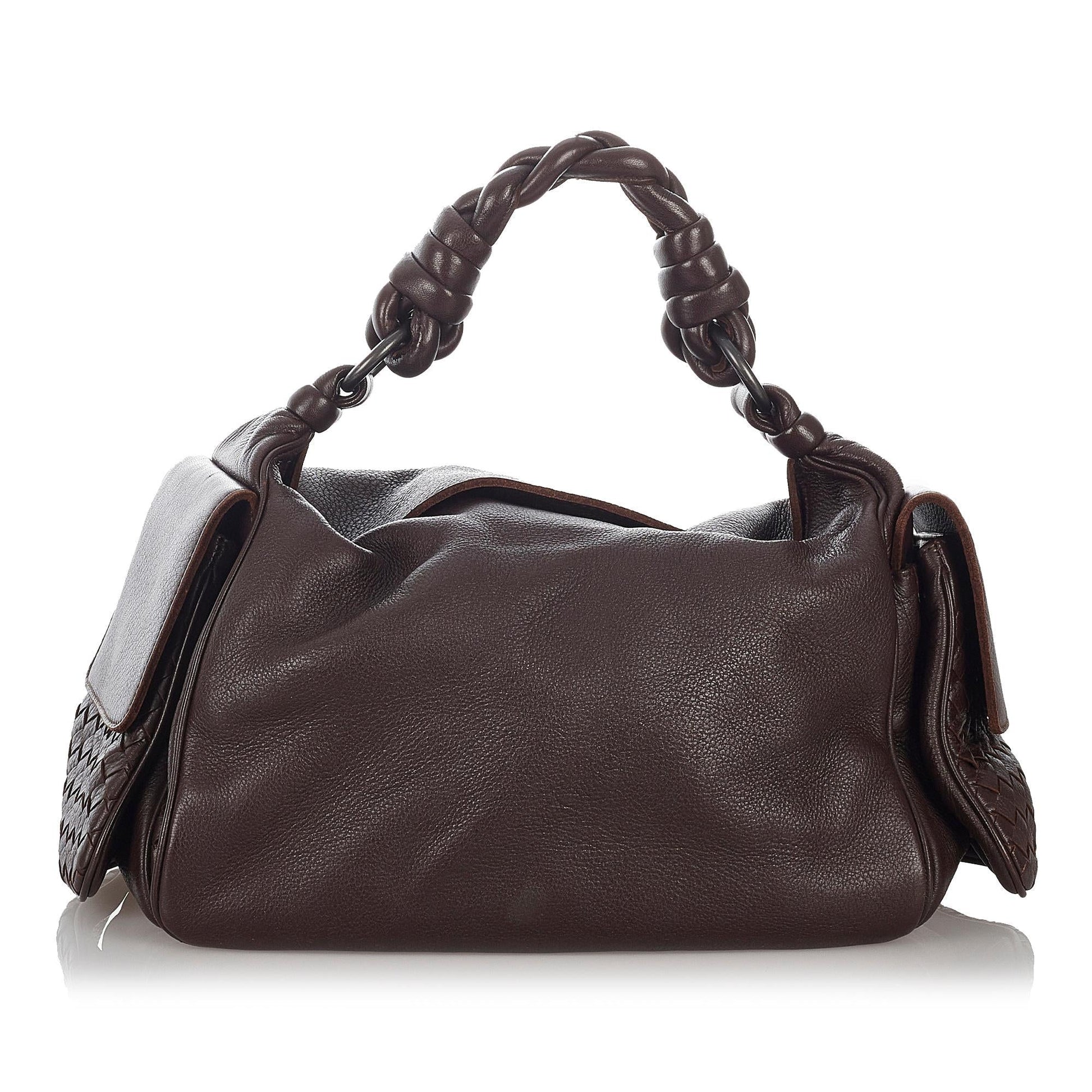 Luxury Bottega Veneta Intrecciato Leather Shoulder Bag (SHG-26813)