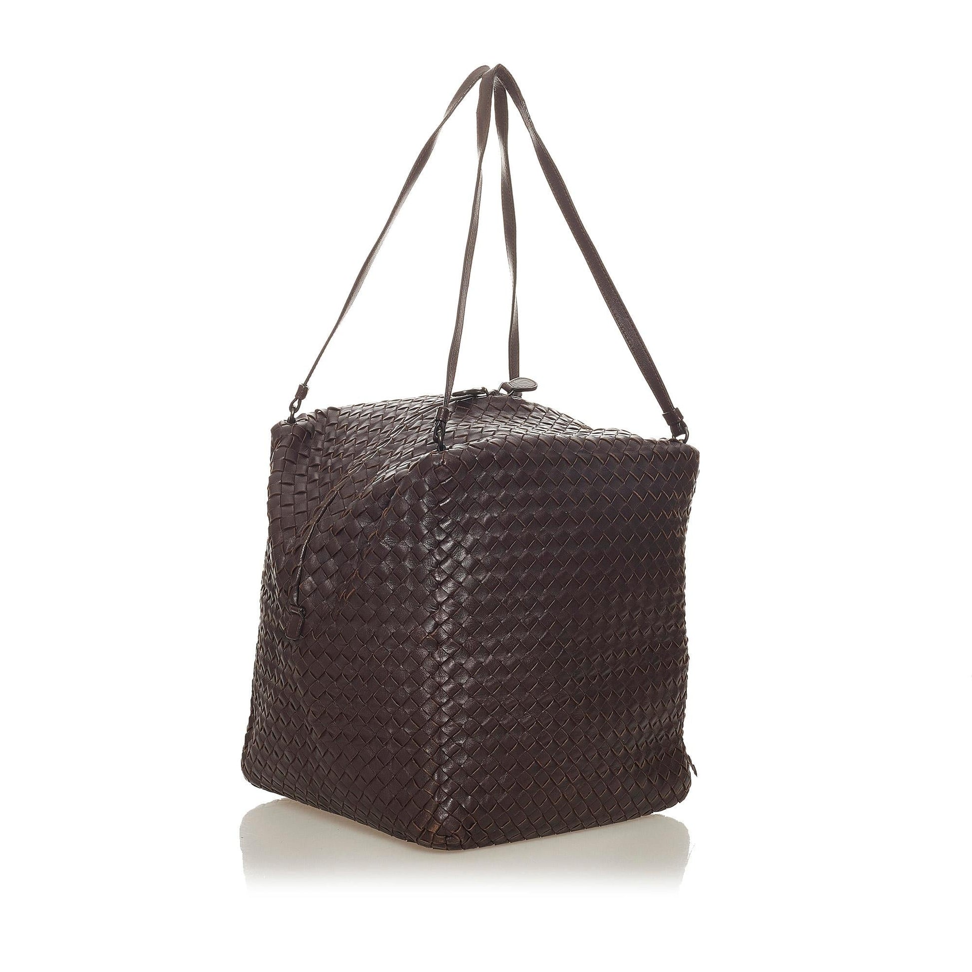 Luxury Bottega Veneta Intrecciato Leather Shoulder Bag (SHG-27651)