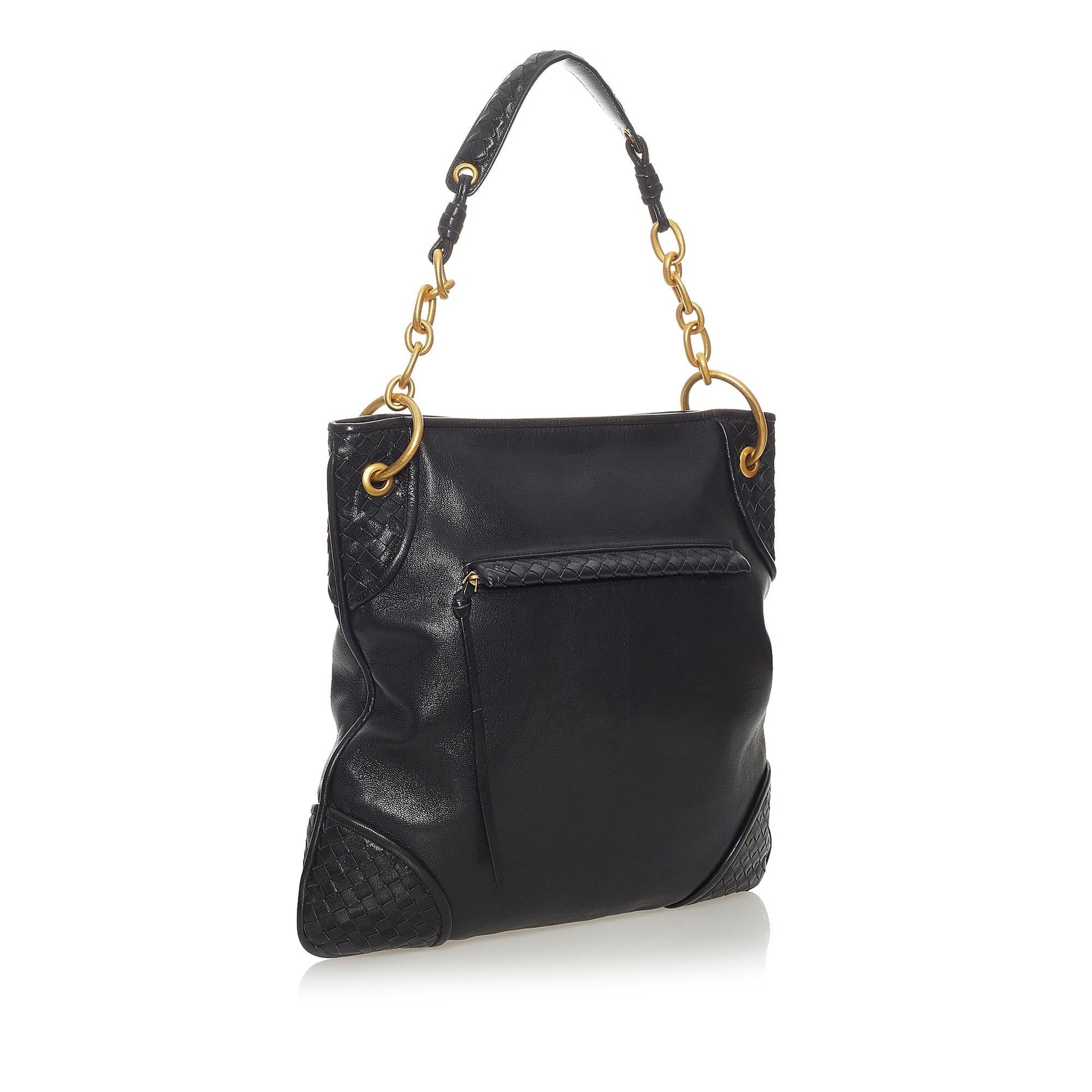 Luxury Bottega Veneta Intrecciato Leather Shoulder Bag (SHG-28132)