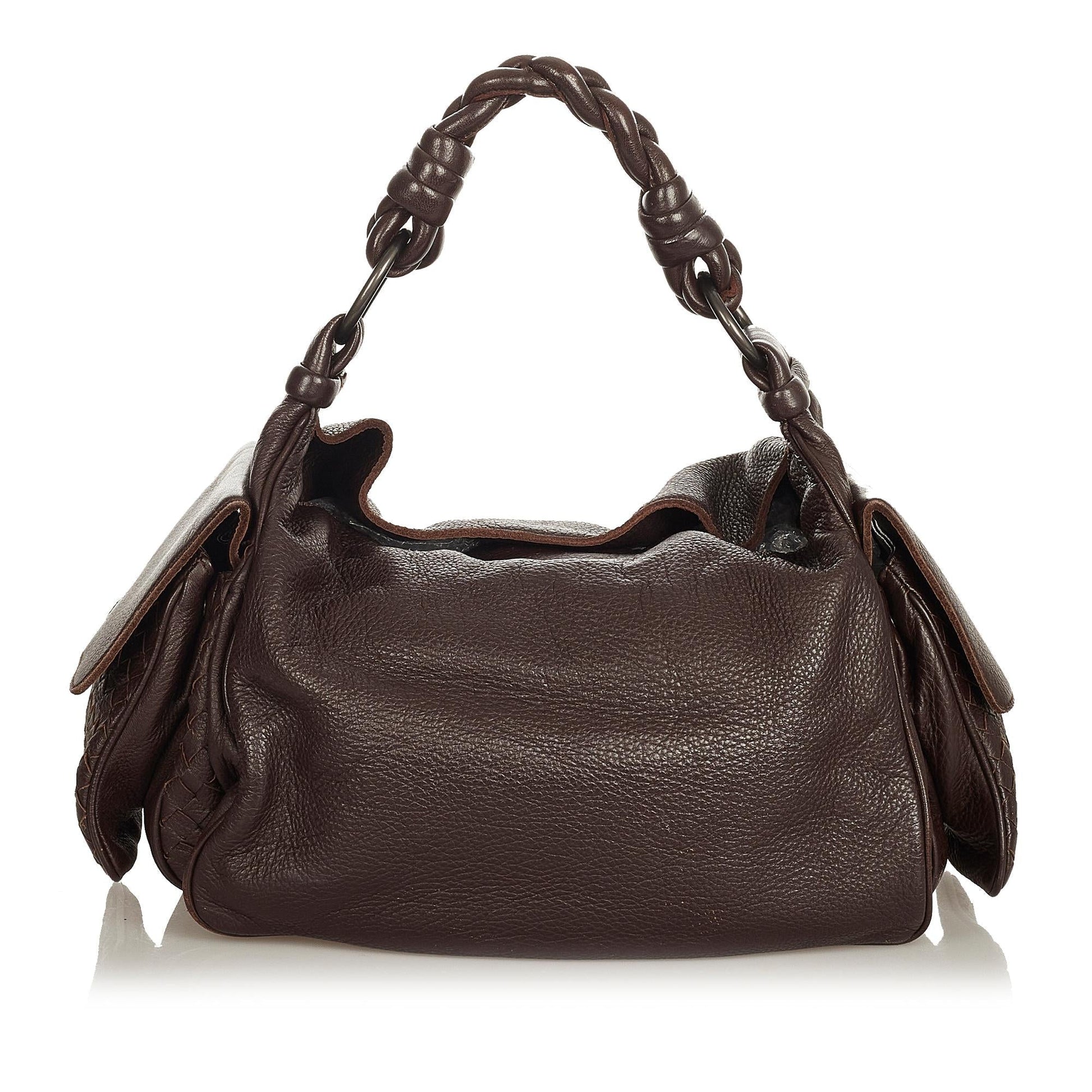 Luxury Bottega Veneta Intrecciato Leather Shoulder Bag (SHG-34071)