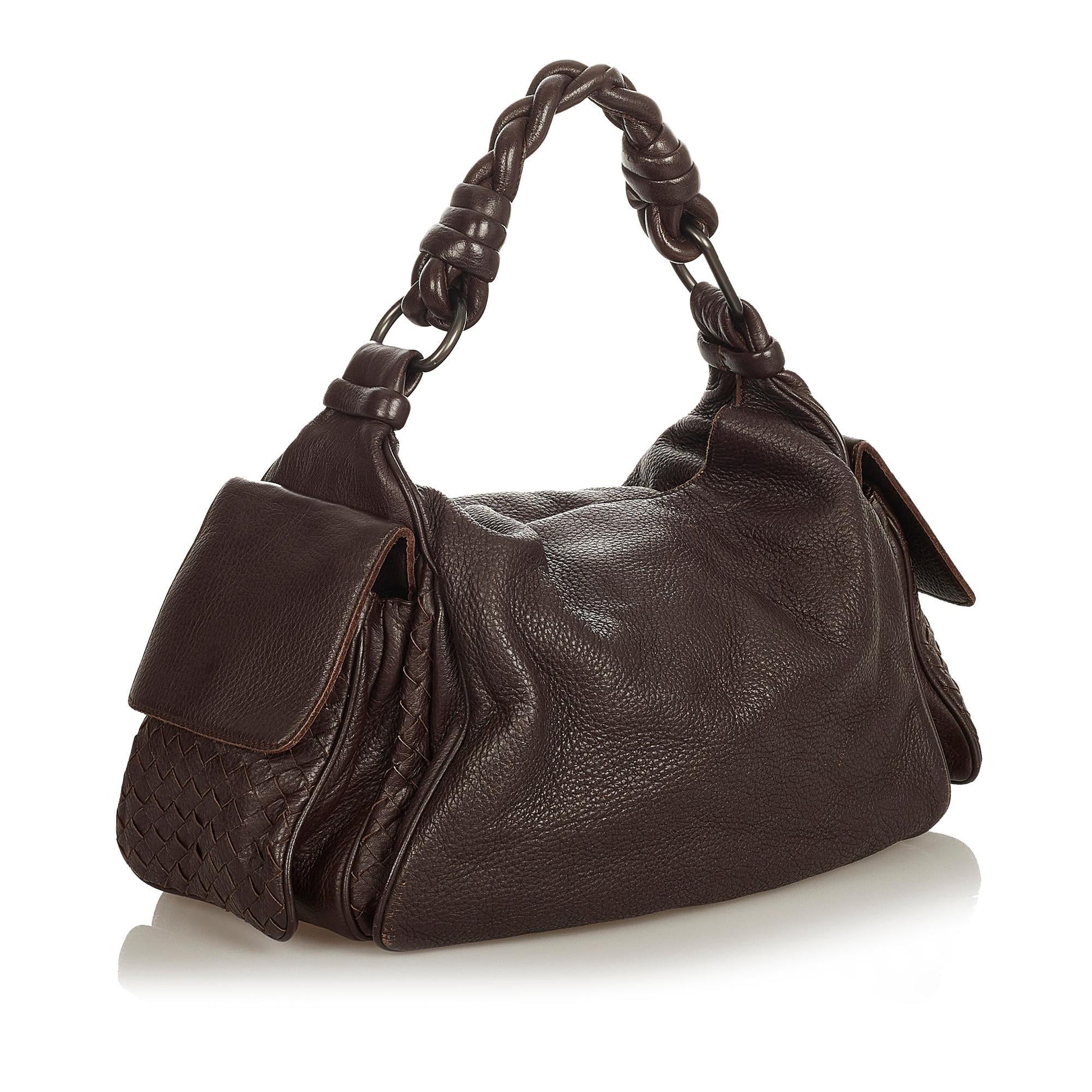 Luxury Bottega Veneta Intrecciato Leather Shoulder Bag (SHG-34071)