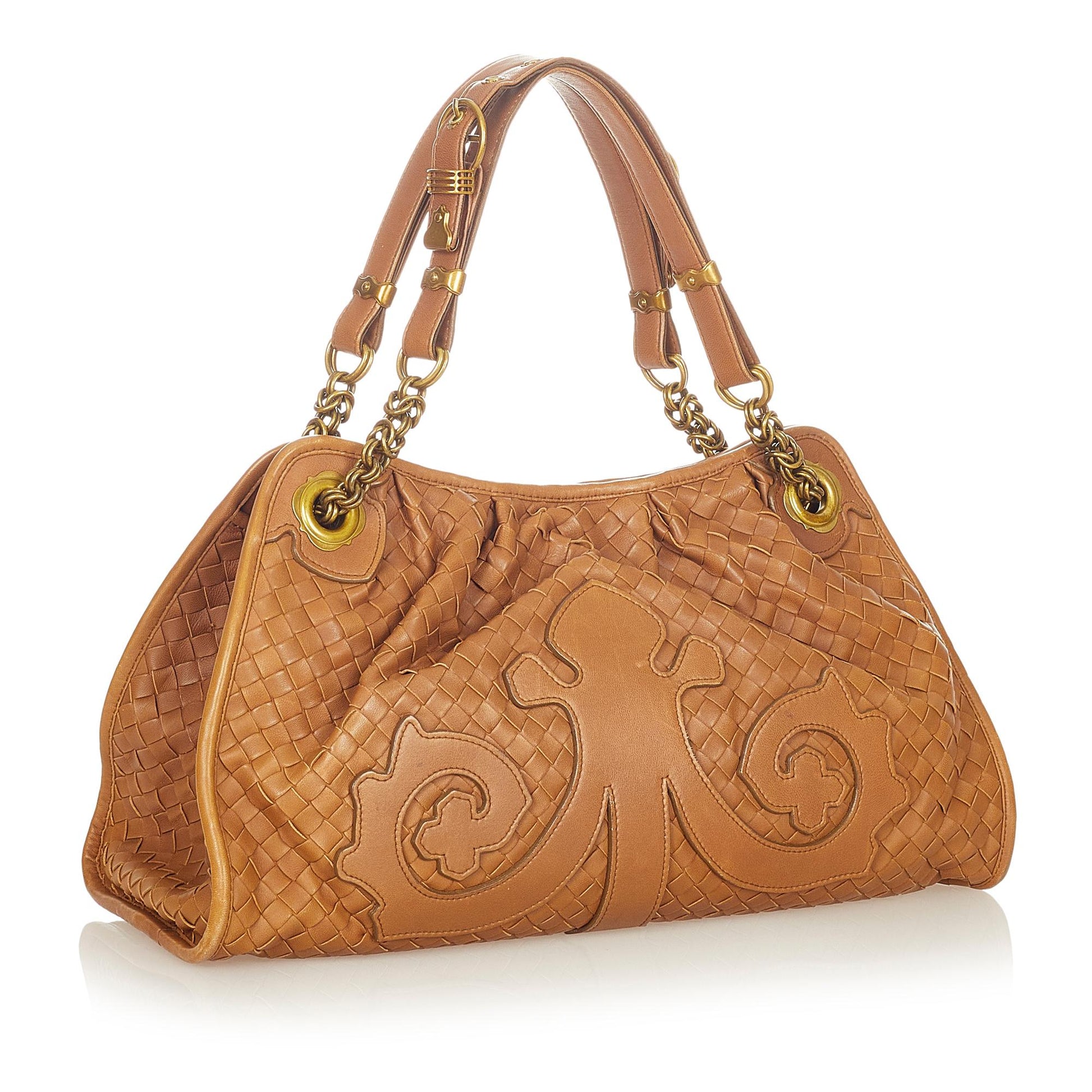Luxury Bottega Veneta Intrecciato Leather Shoulder Bag (SHG-36212)