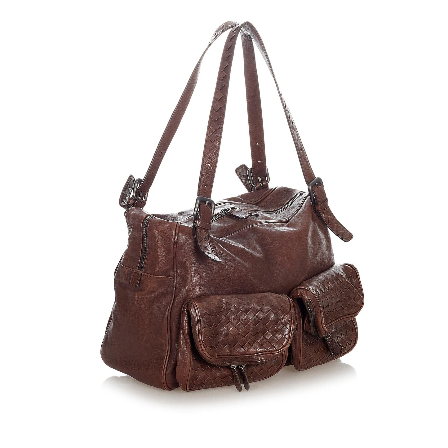 Luxury Bottega Veneta Intrecciato Leather Shoulder Bag (SHG-36580)