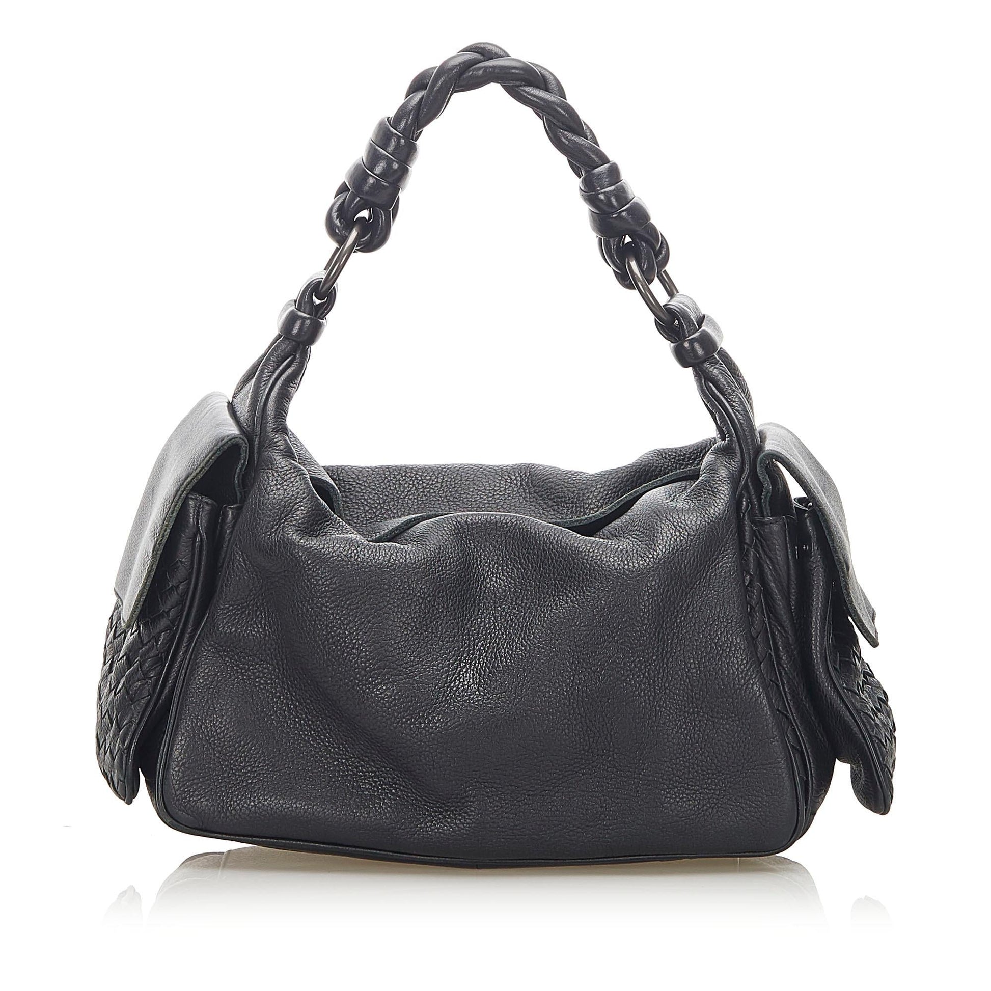 Luxury Bottega Veneta Intrecciato Leather Shoulder Bag (SHG-36583)