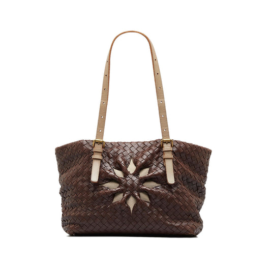 Luxury Bottega Veneta Intrecciato Marquise Flower Tote (SHG-8MxBIq)