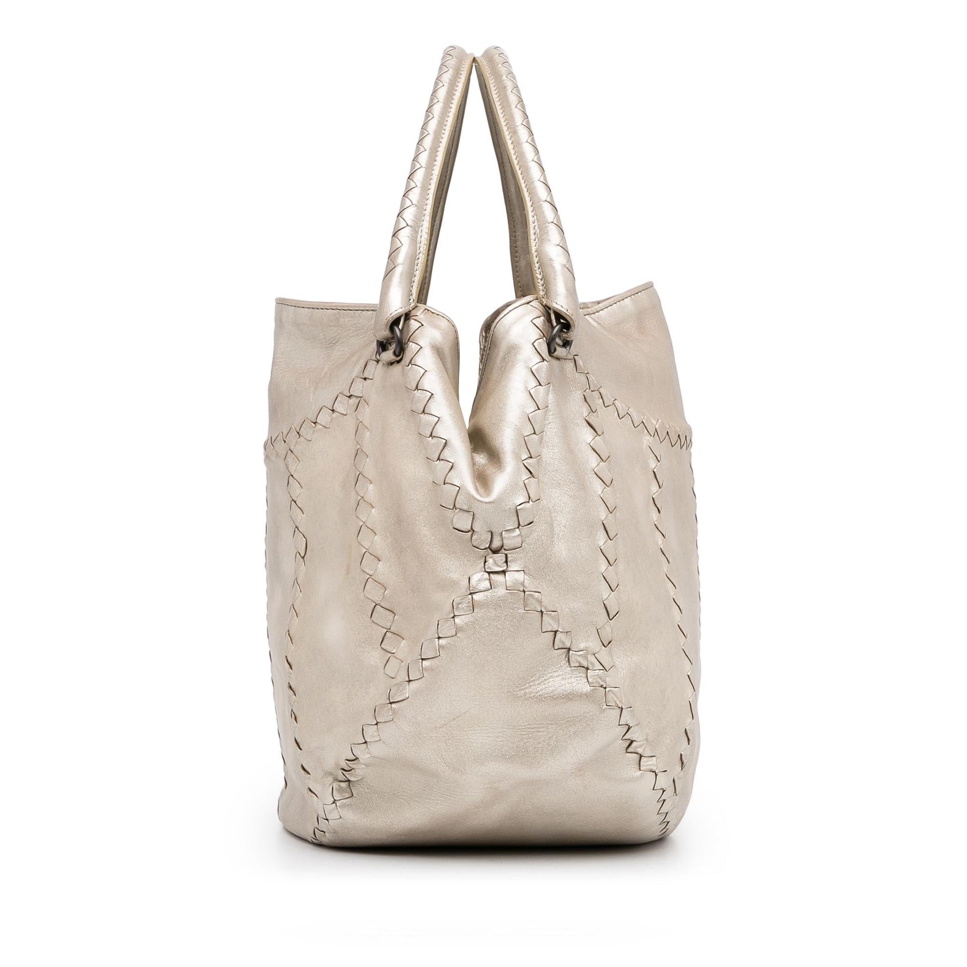 Luxury Bottega Veneta Intrecciato Metallic Tote Bag (SHG-YCP4lc)