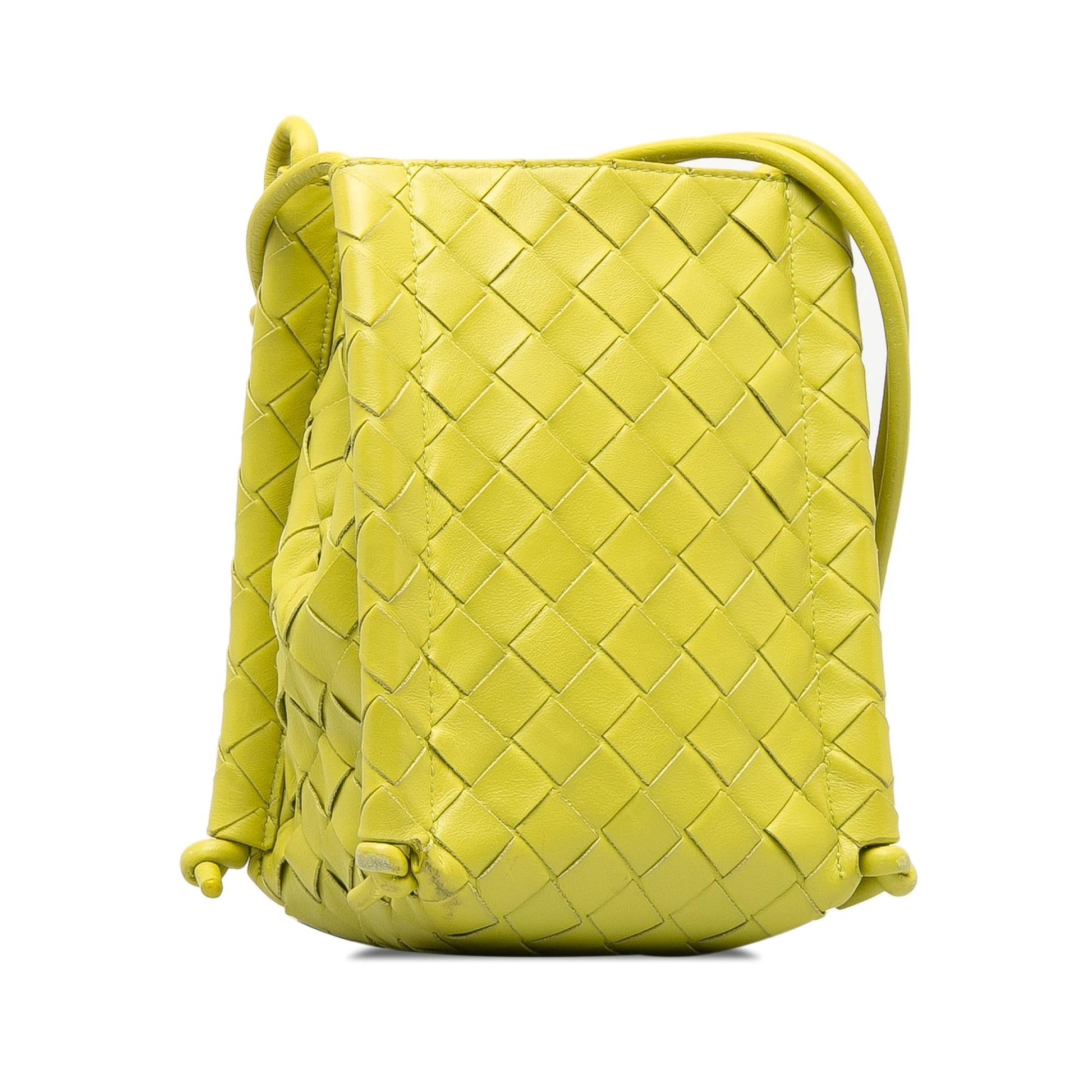 Luxury Bottega Veneta Intrecciato Mini Knot Bucket Bag (SHG-0MANrB)