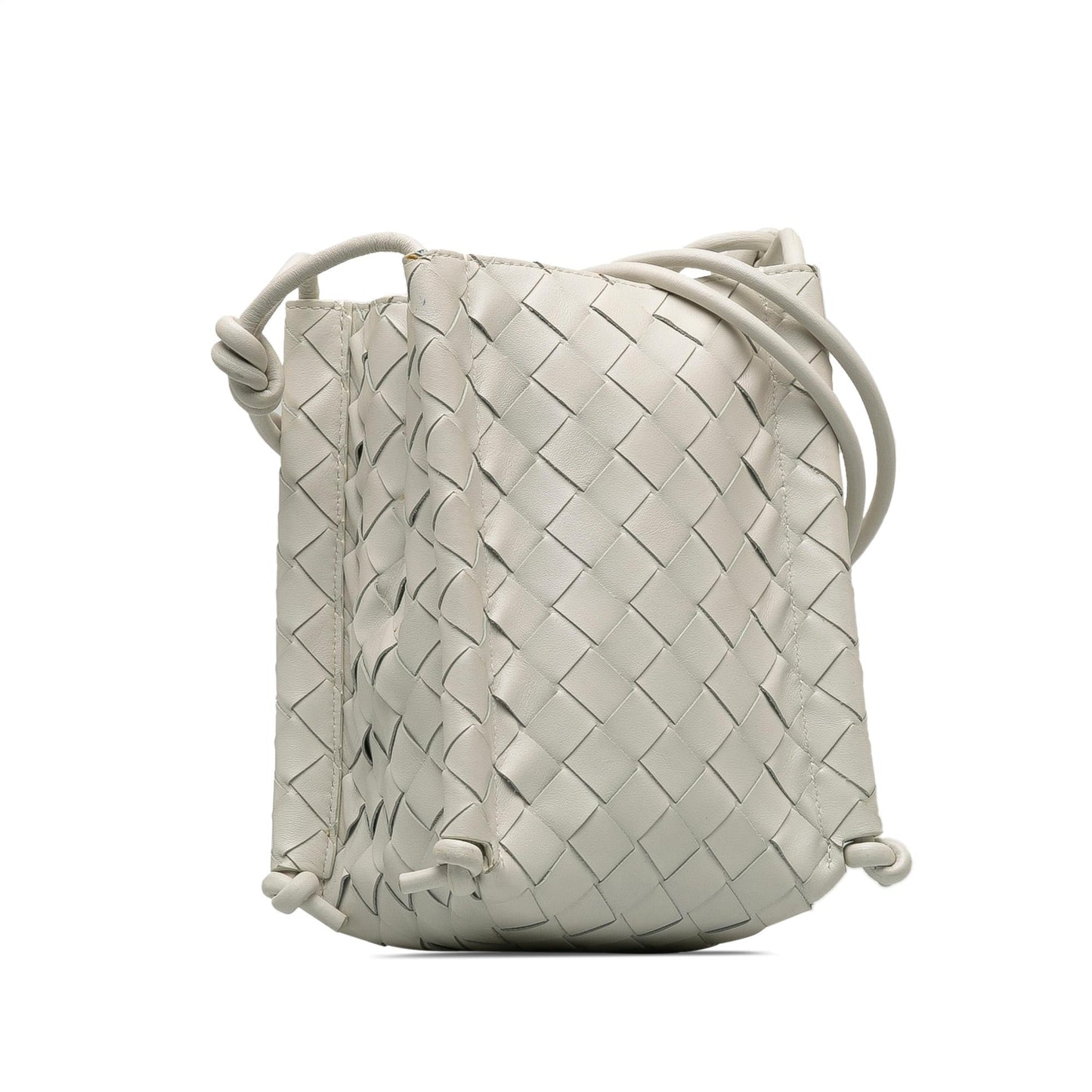 Luxury Bottega Veneta Intrecciato Mini Knot Bucket Bag (SHG-0GOSAm)