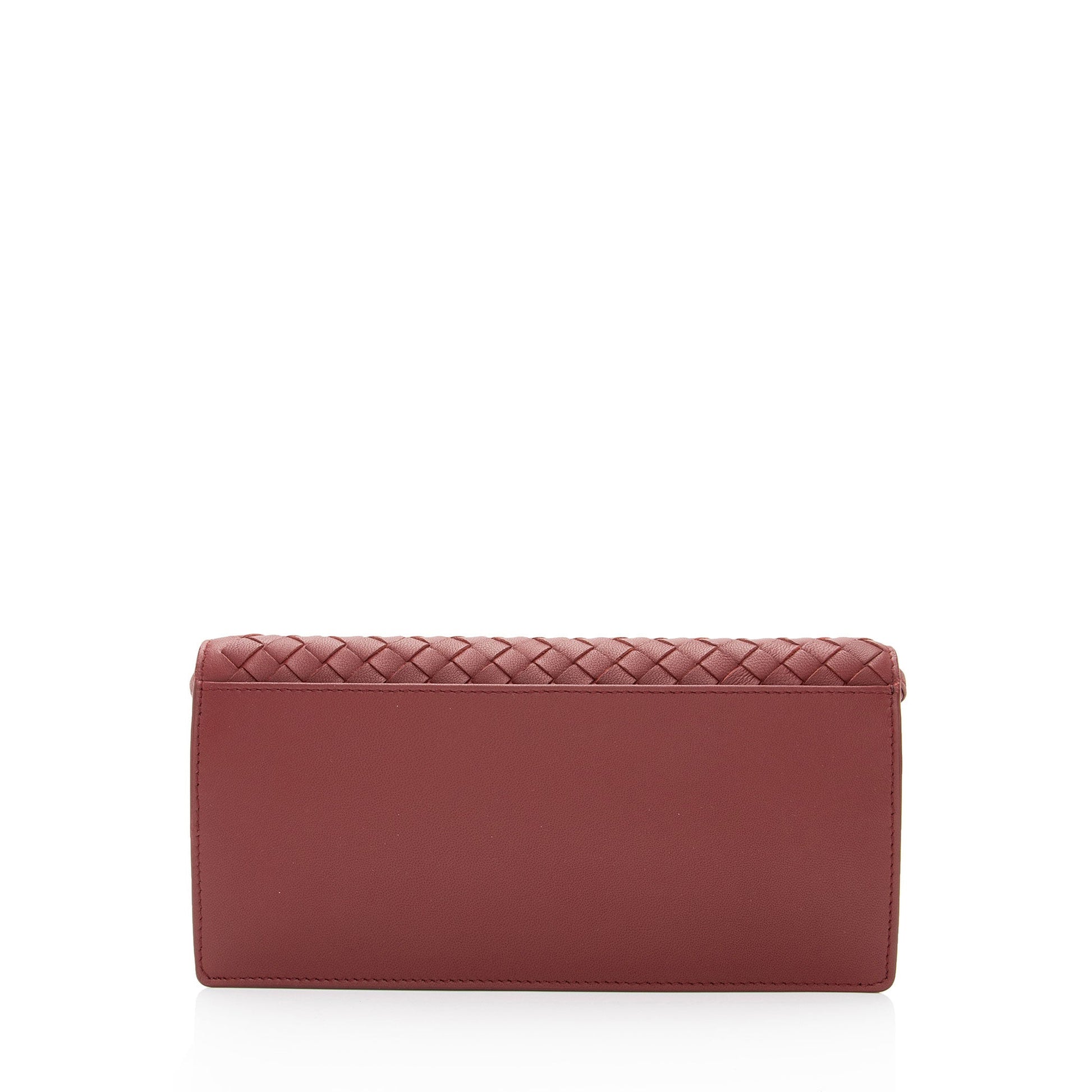 Luxury Bottega Veneta Intrecciato Nappa Flap Clutch (SHF-tEWJJp)