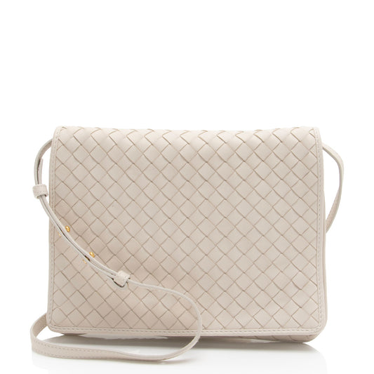 Luxury Bottega Veneta Intrecciato Nappa Flap Shoulder Bag (SHF-hDq80J)