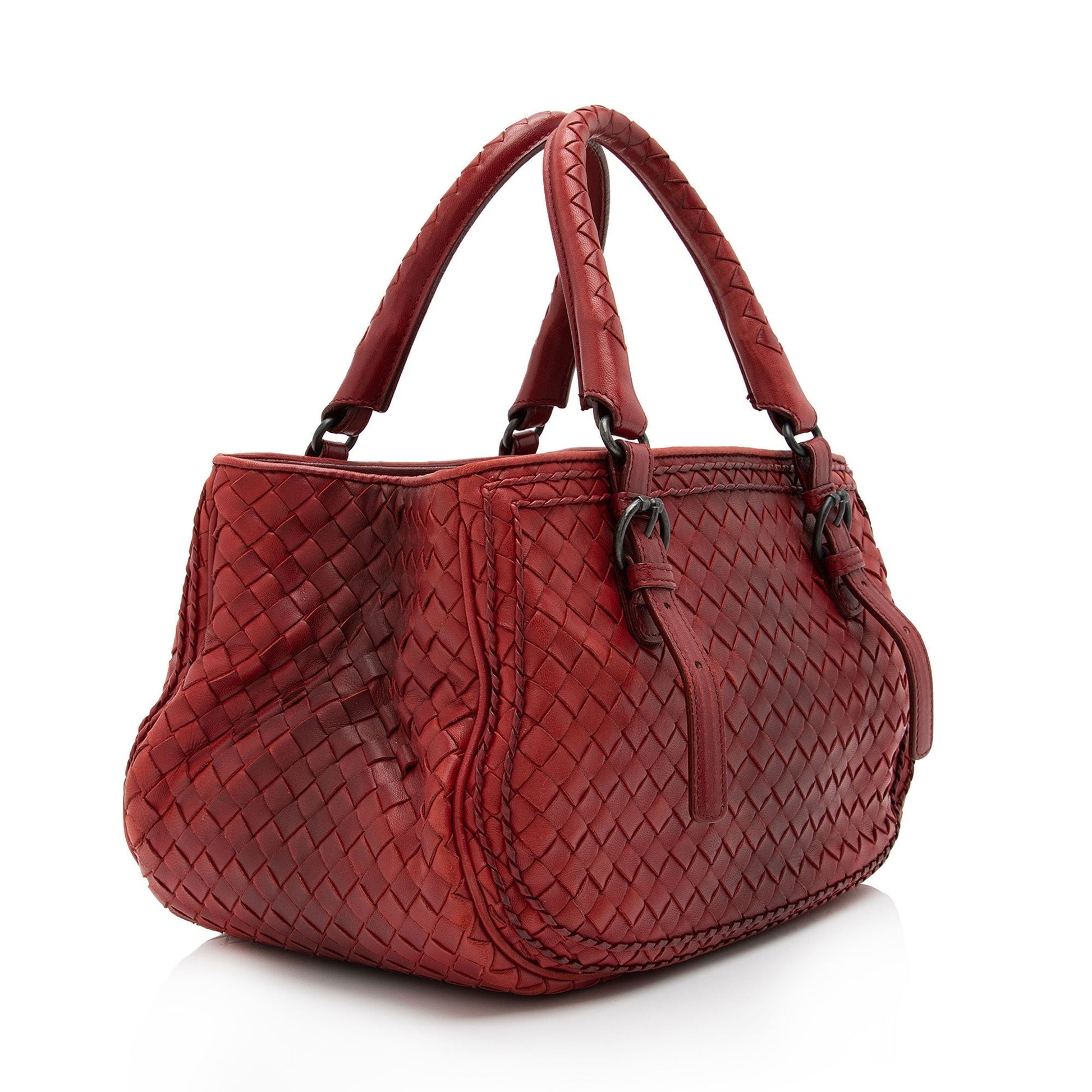 Luxury Bottega Veneta Intrecciato Nappa Montaigne Satchel (SHF-CMvIGO)
