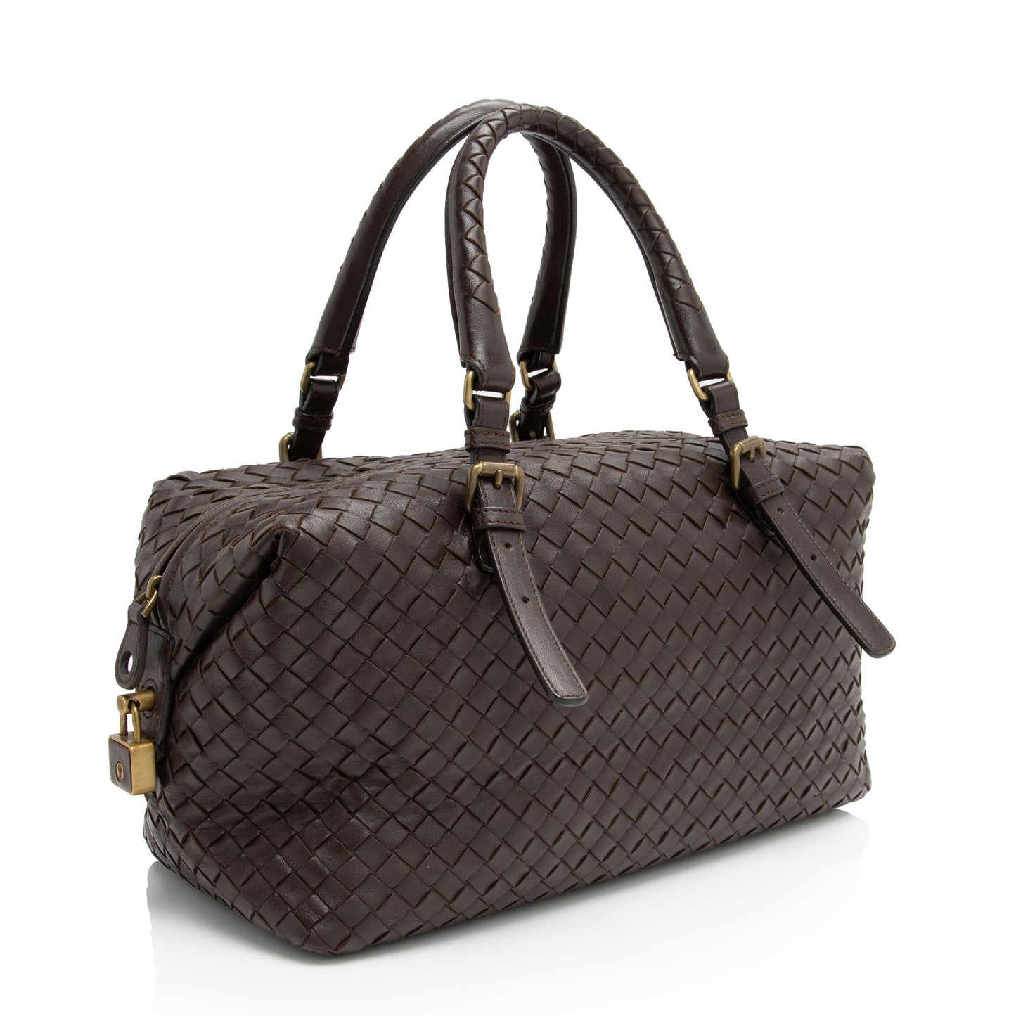 Luxury Bottega Veneta Intrecciato Nappa Montaigne Small Satchel (SHF-4lcw1Z)
