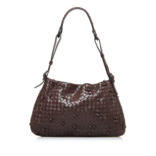 Luxury Bottega Veneta Intrecciato Nappa Naruto Knot Shoulder Bag (SHG-spvIVO)