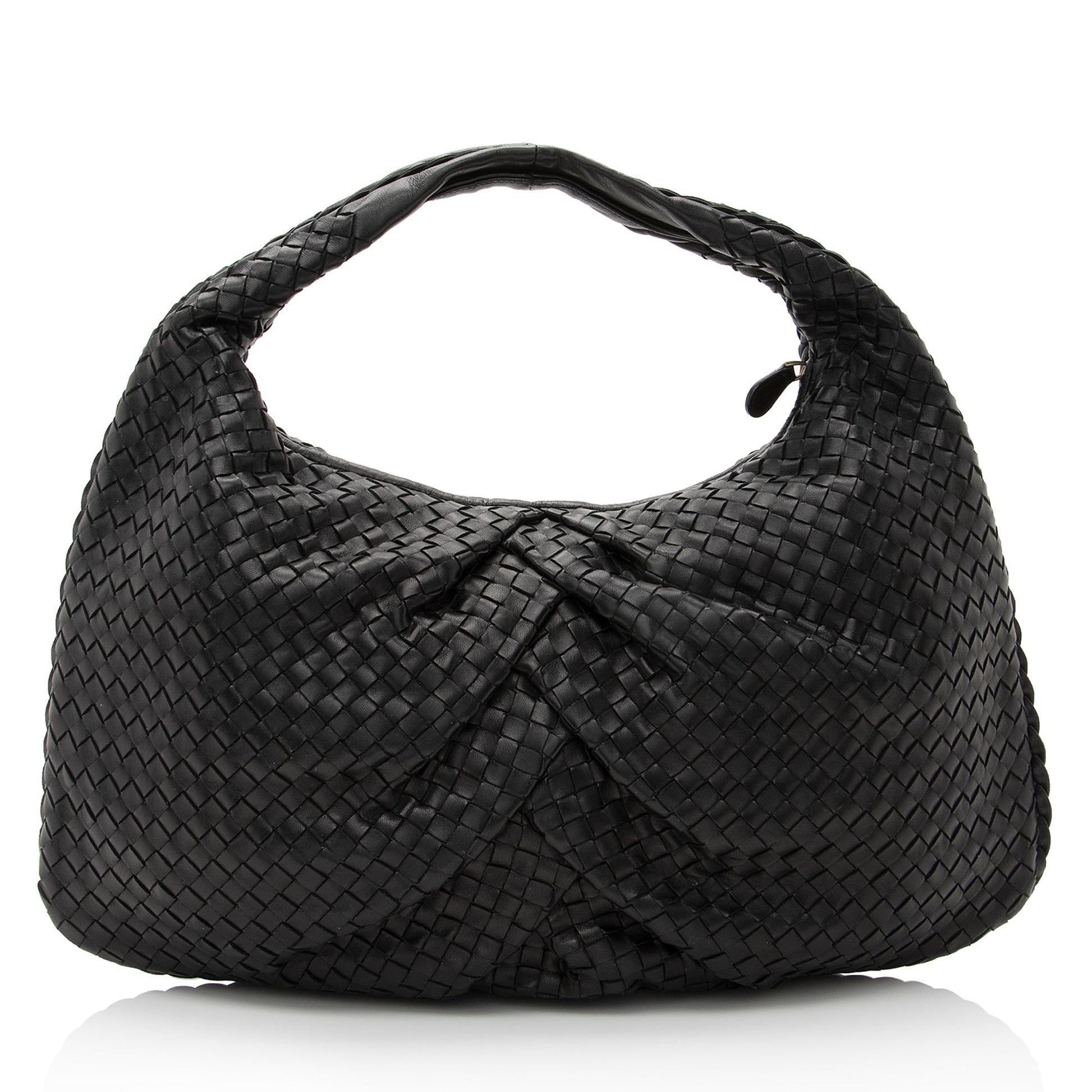 Luxury Bottega Veneta Intrecciato Nappa Pleated Large Hobo (SHF-22500)