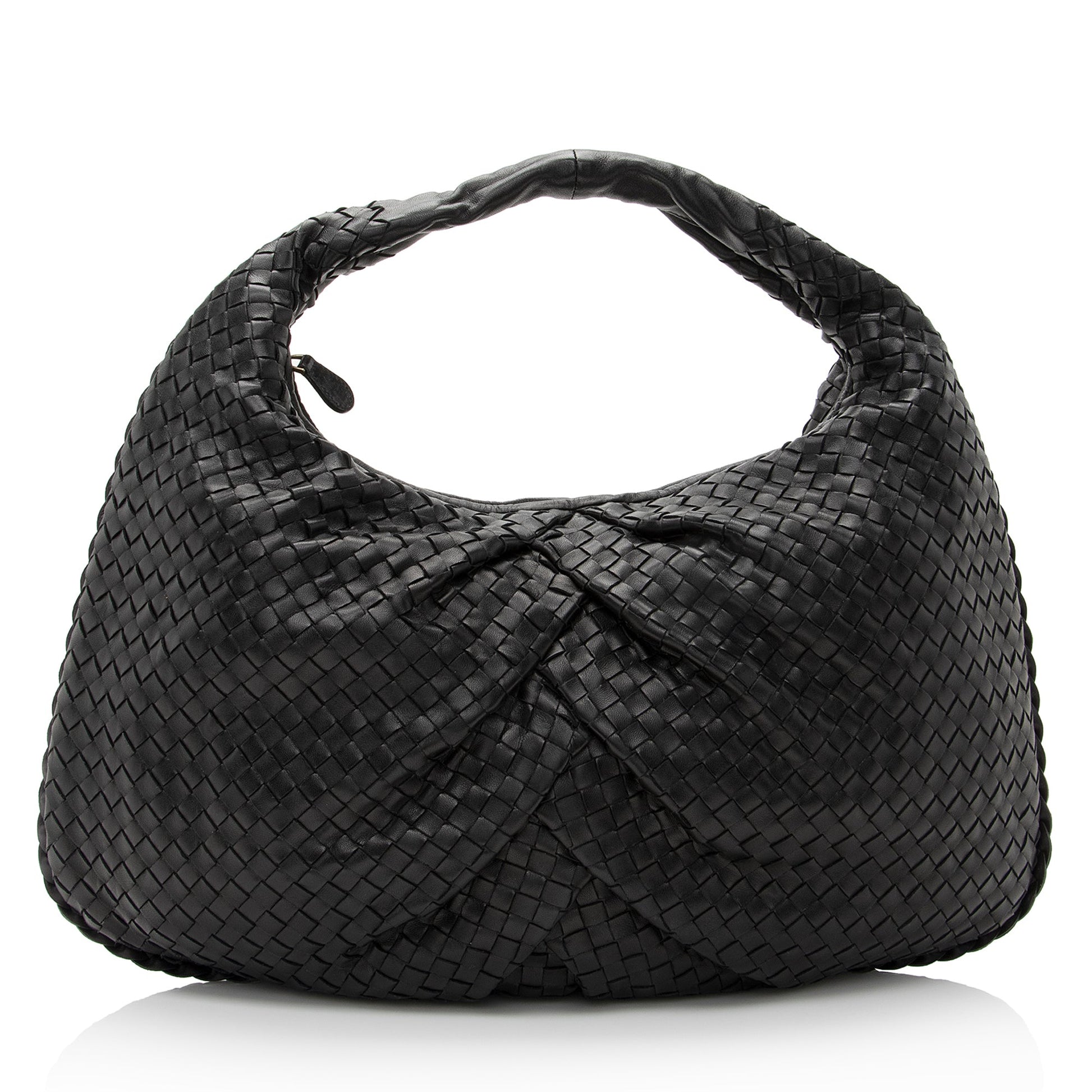 Luxury Bottega Veneta Intrecciato Nappa Pleated Large Hobo (SHF-22500)