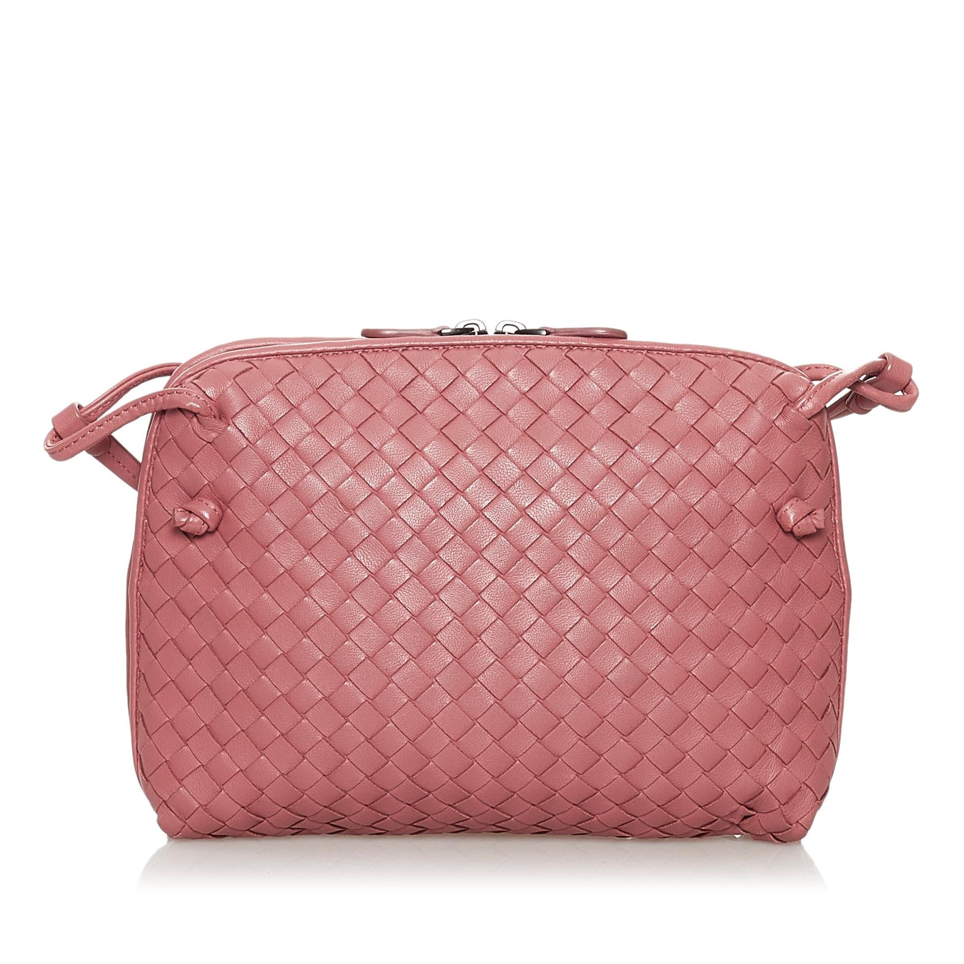 Luxury Bottega Veneta Intrecciato Nodini Leather Crossbody Bag (SHG-30074)
