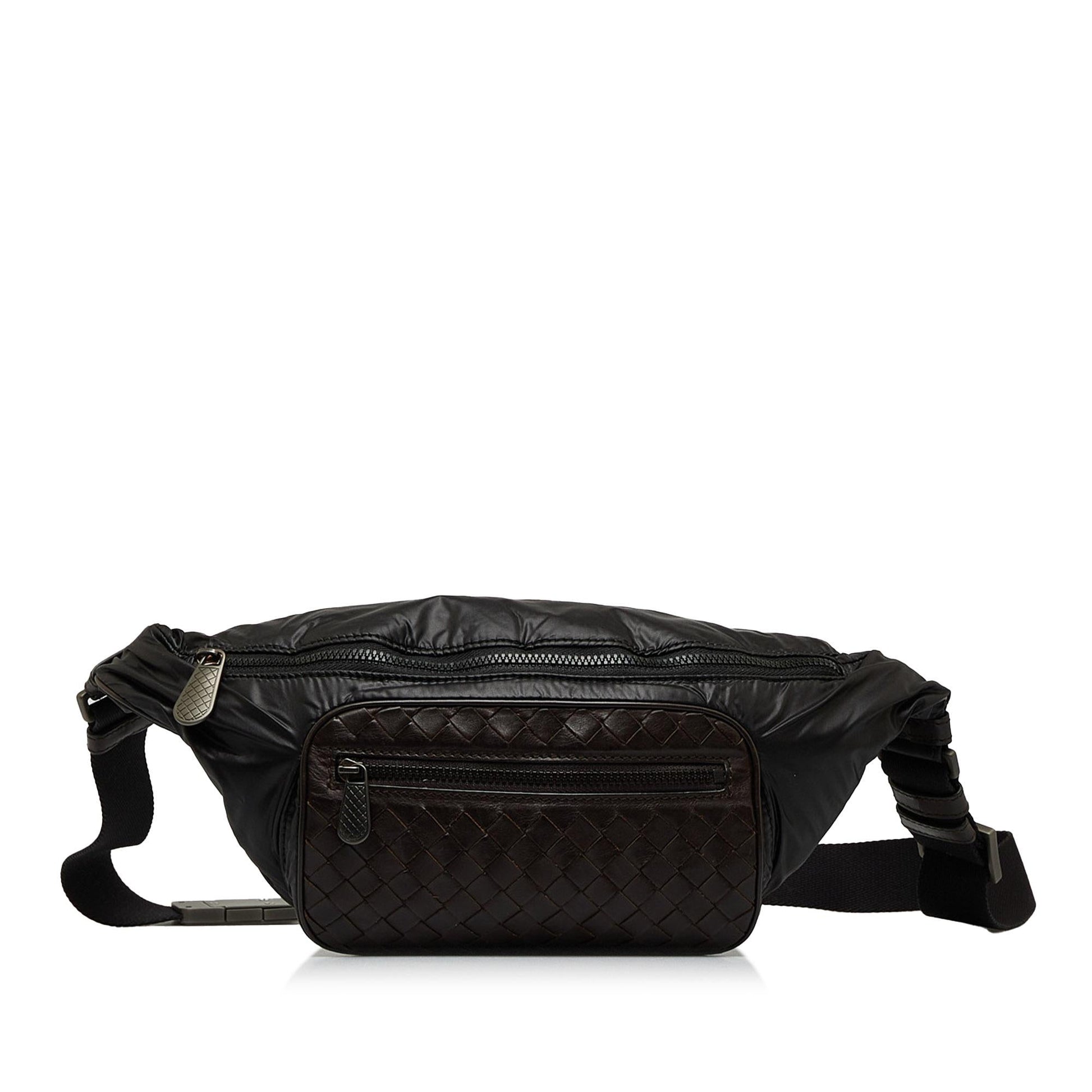 Luxury Bottega Veneta Intrecciato Nylon Belt Bag (SHG-)