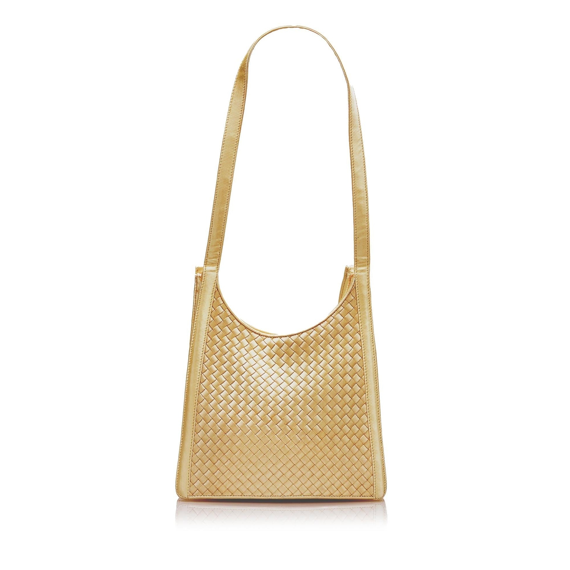 Luxury Bottega Veneta Intrecciato Satin Shoulder Bag (SHG-36709)