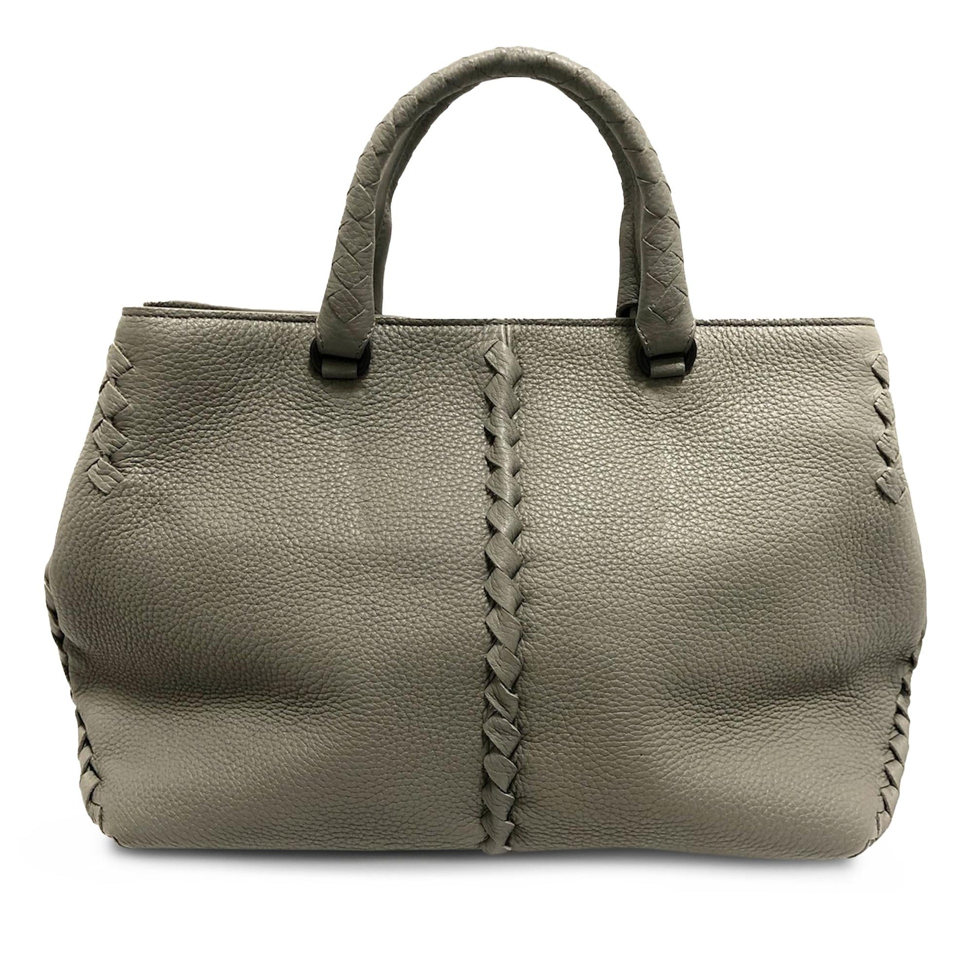 Luxury Bottega Veneta Intrecciato Trimmed Cervo Handbag (SHG-3legY7)