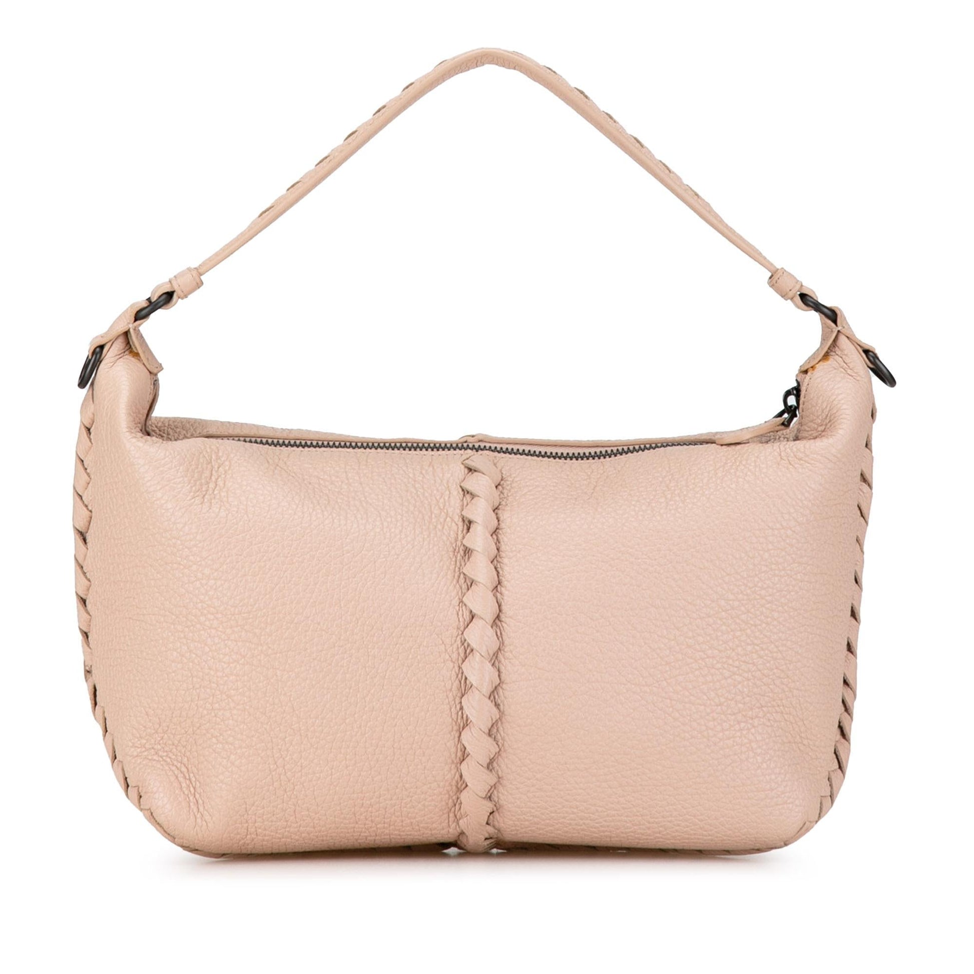 Luxury Bottega Veneta Intrecciato-Trimmed Cervo Satchel (SHG-nXWOHX)