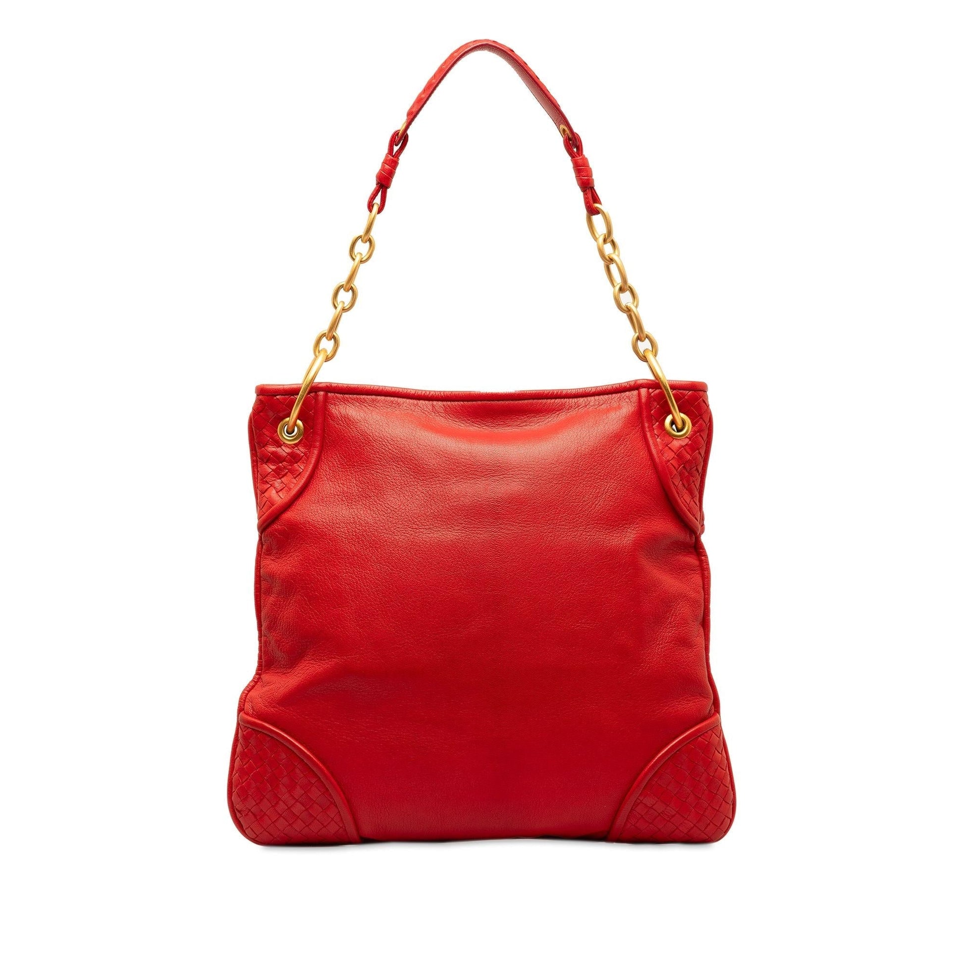 Luxury Bottega Veneta Intrecciato Trimmed Leather Shoulder Bag (SHG-3guURJ)