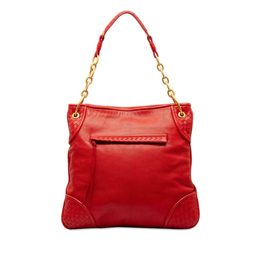 Luxury Bottega Veneta Intrecciato Trimmed Leather Shoulder Bag (SHG-3guURJ)