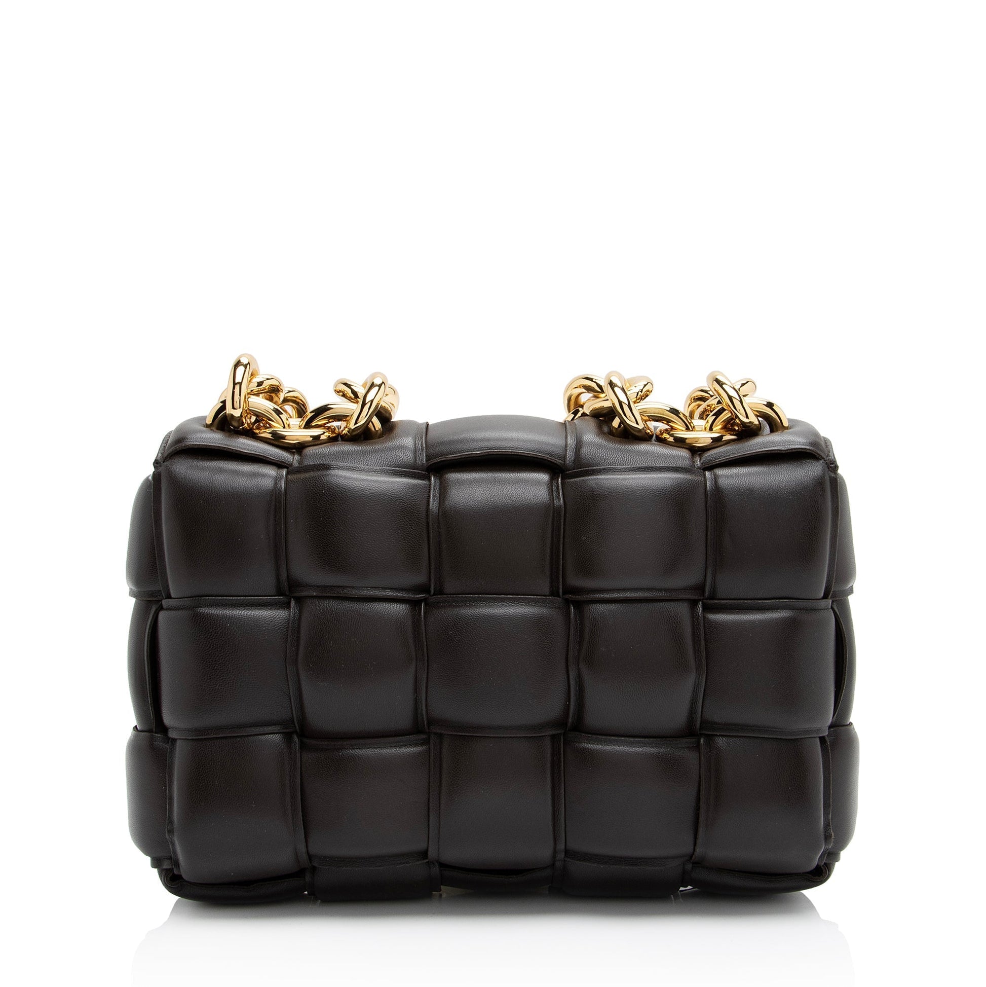 Luxury Bottega Veneta Lambskin Cassette Chain Maxi Shoulder Bag (SHF-23058)