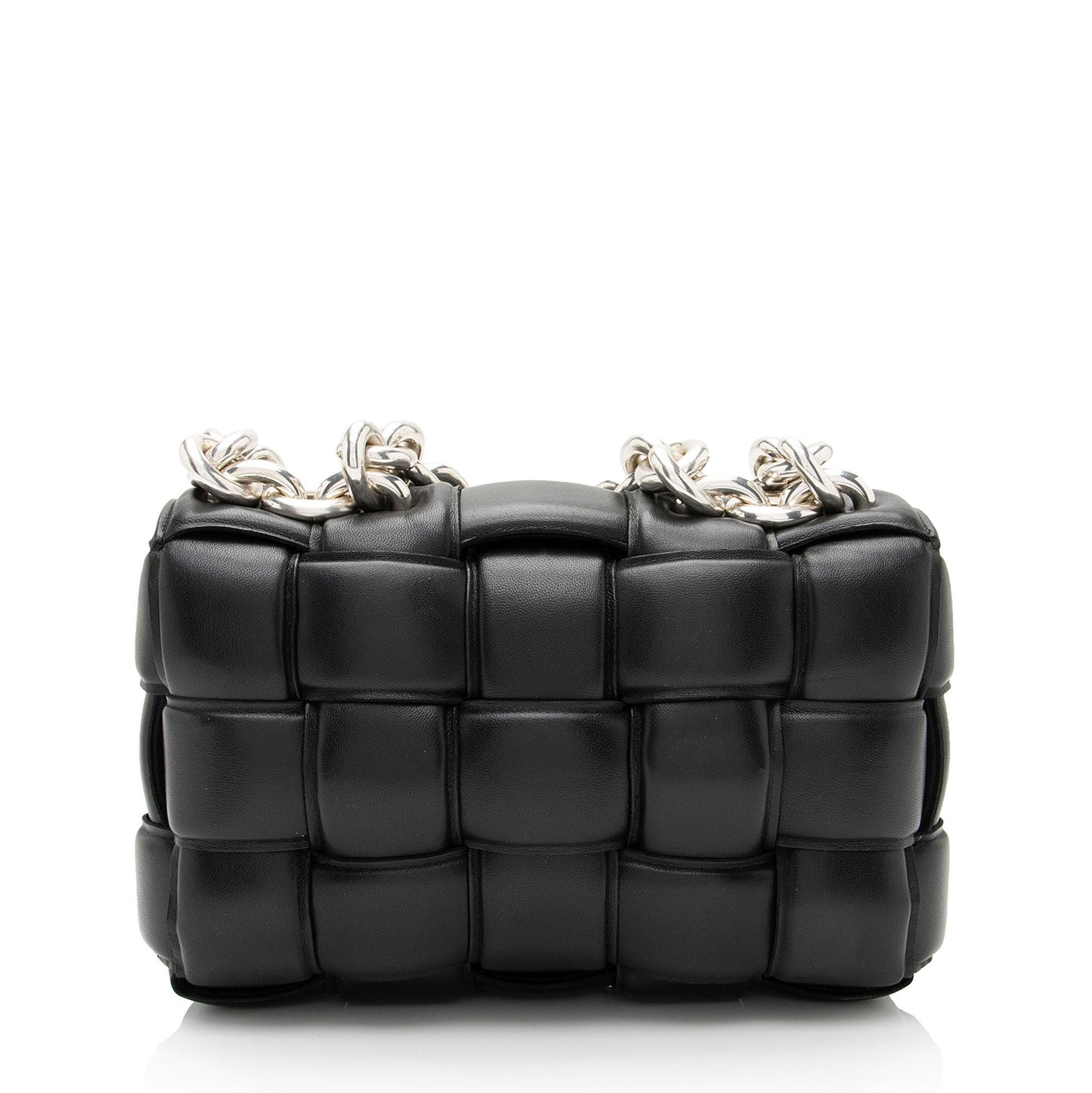Luxury Bottega Veneta Lambskin Cassette Chain Maxi Shoulder Bag (SHF-JbNRjz)