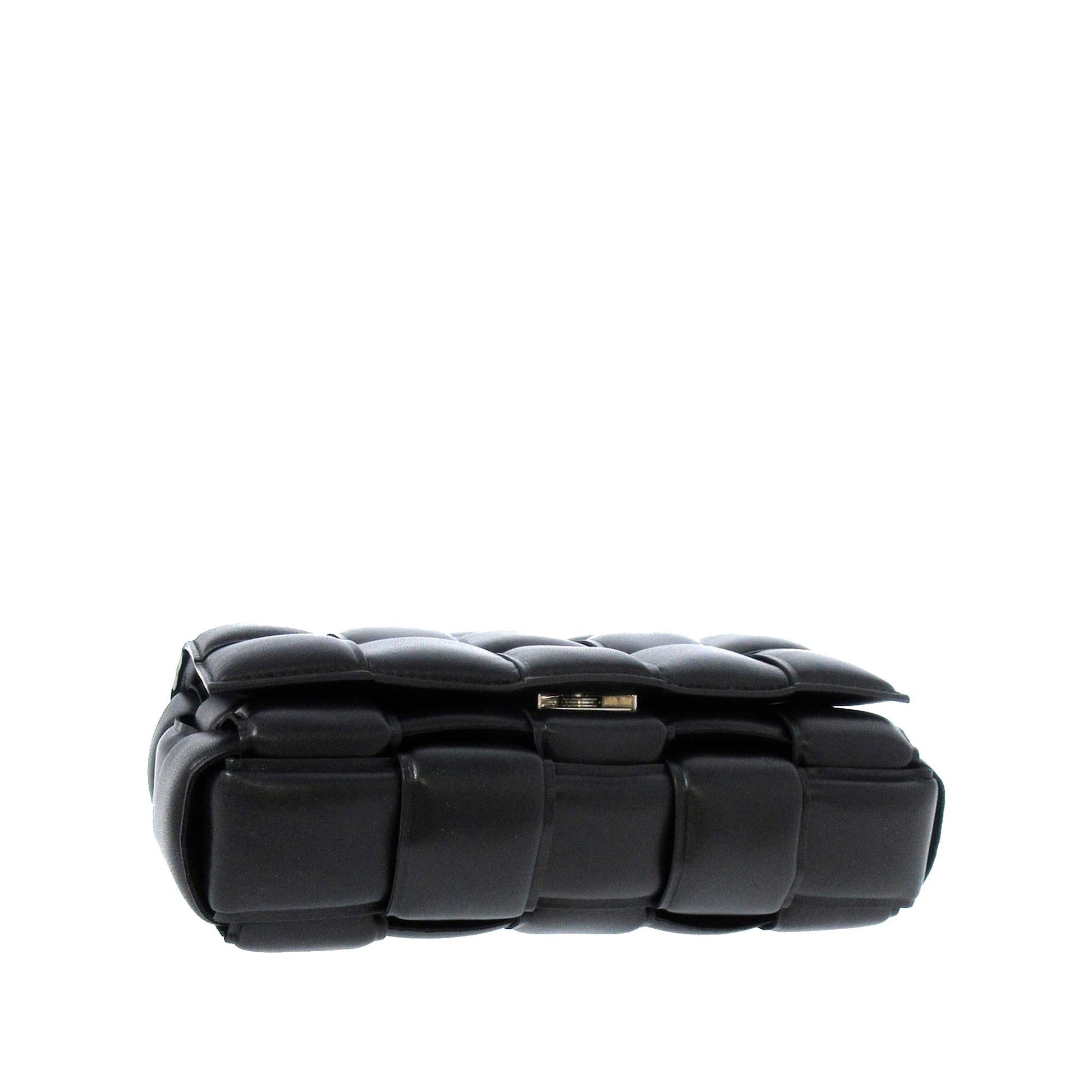 Luxury Bottega Veneta Lambskin Intrecciato Padded Chain Cassette Satchel (SHG-yBNHaB)