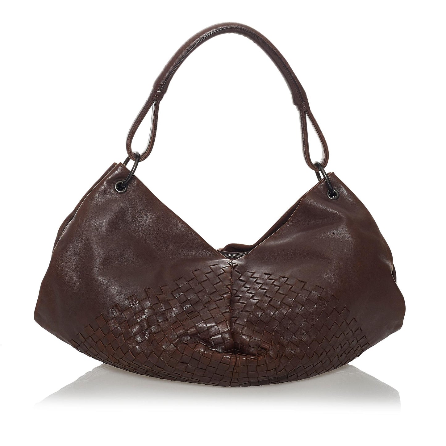 Luxury Bottega Veneta Leather Aquilone Fortune Cookie Hobo (SHG-31315)