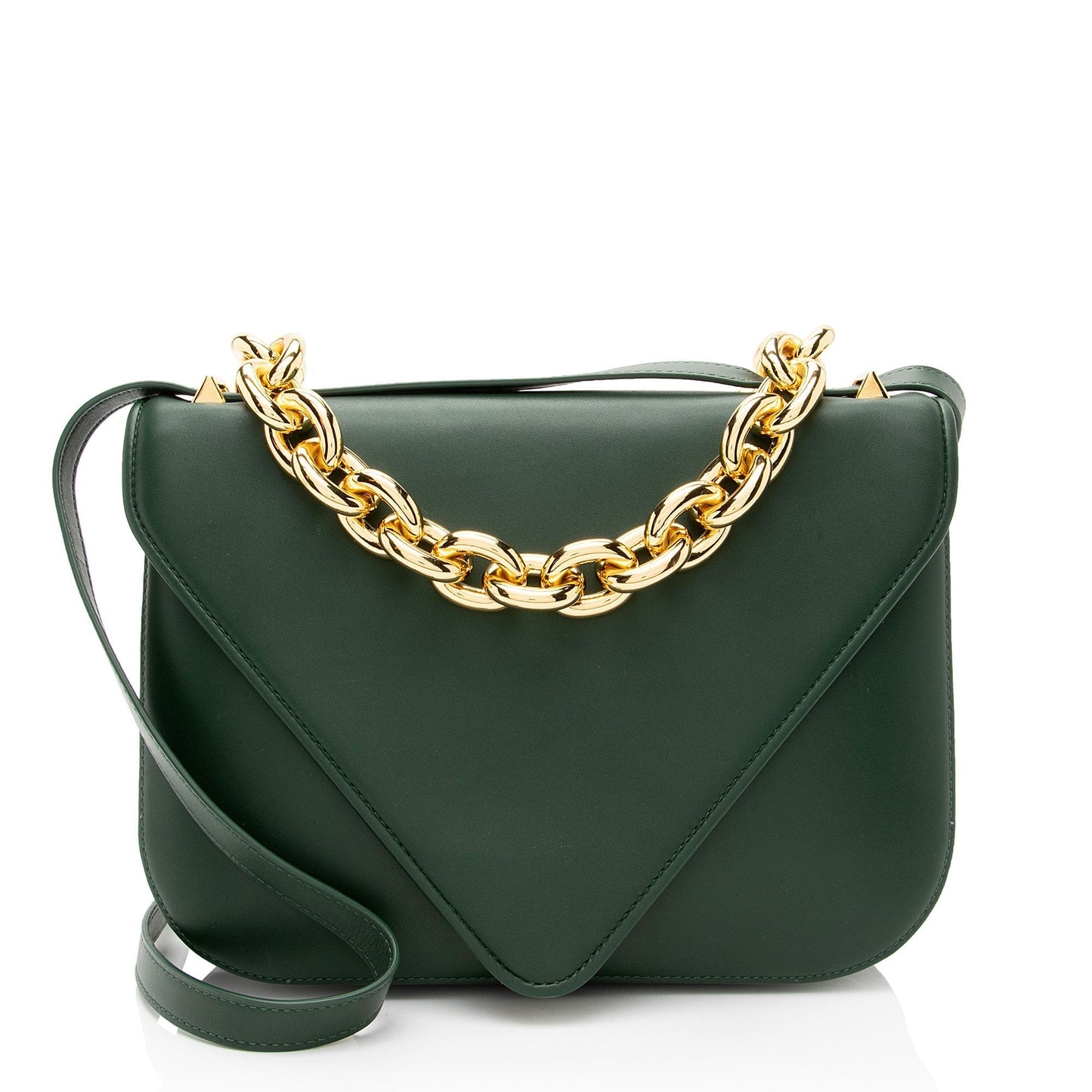 Luxury Bottega Veneta Leather The Mount Envelope Chain Medium Shoulder Bag (SHF-YsGmp8)