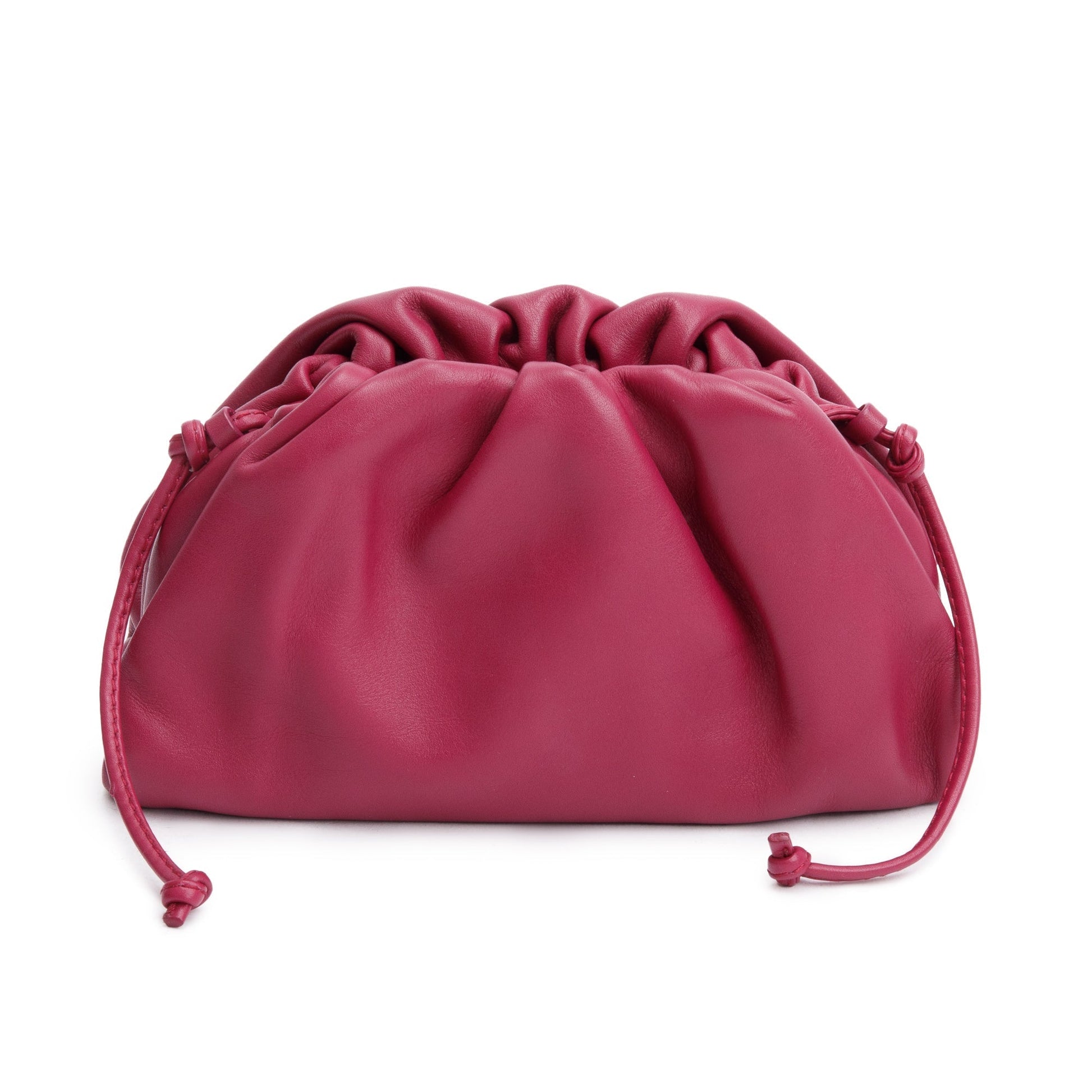 Bottega Veneta Maroon Intrecciato Leather Mini Pouch Crossbody