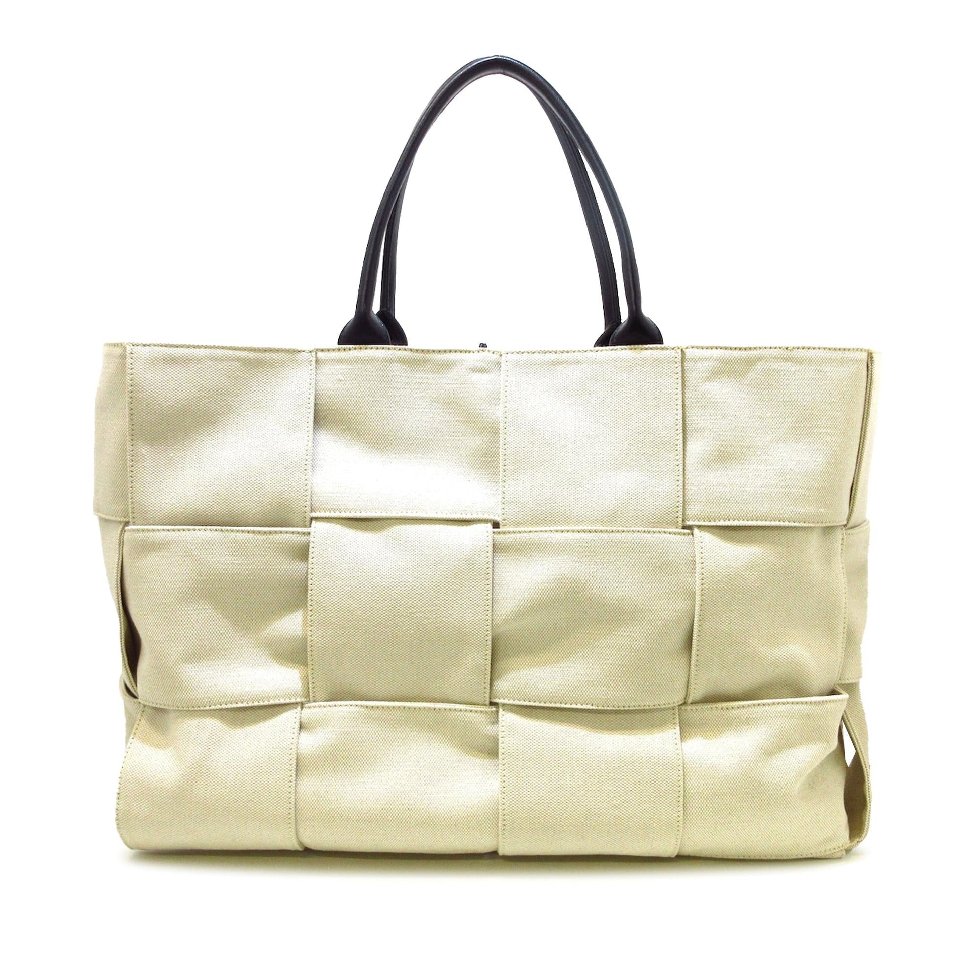 Luxury Bottega Veneta Maxi Canvas Intrecciato Arco Tote (SHG-AOF2nb)