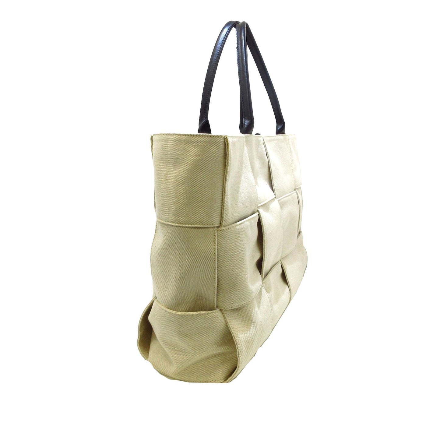 Luxury Bottega Veneta Maxi Canvas Intrecciato Arco Tote (SHG-AOF2nb)