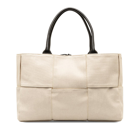 Luxury Bottega Veneta Medium Canvas Intrecciato Arco Tote (SHG-REo8Rt)