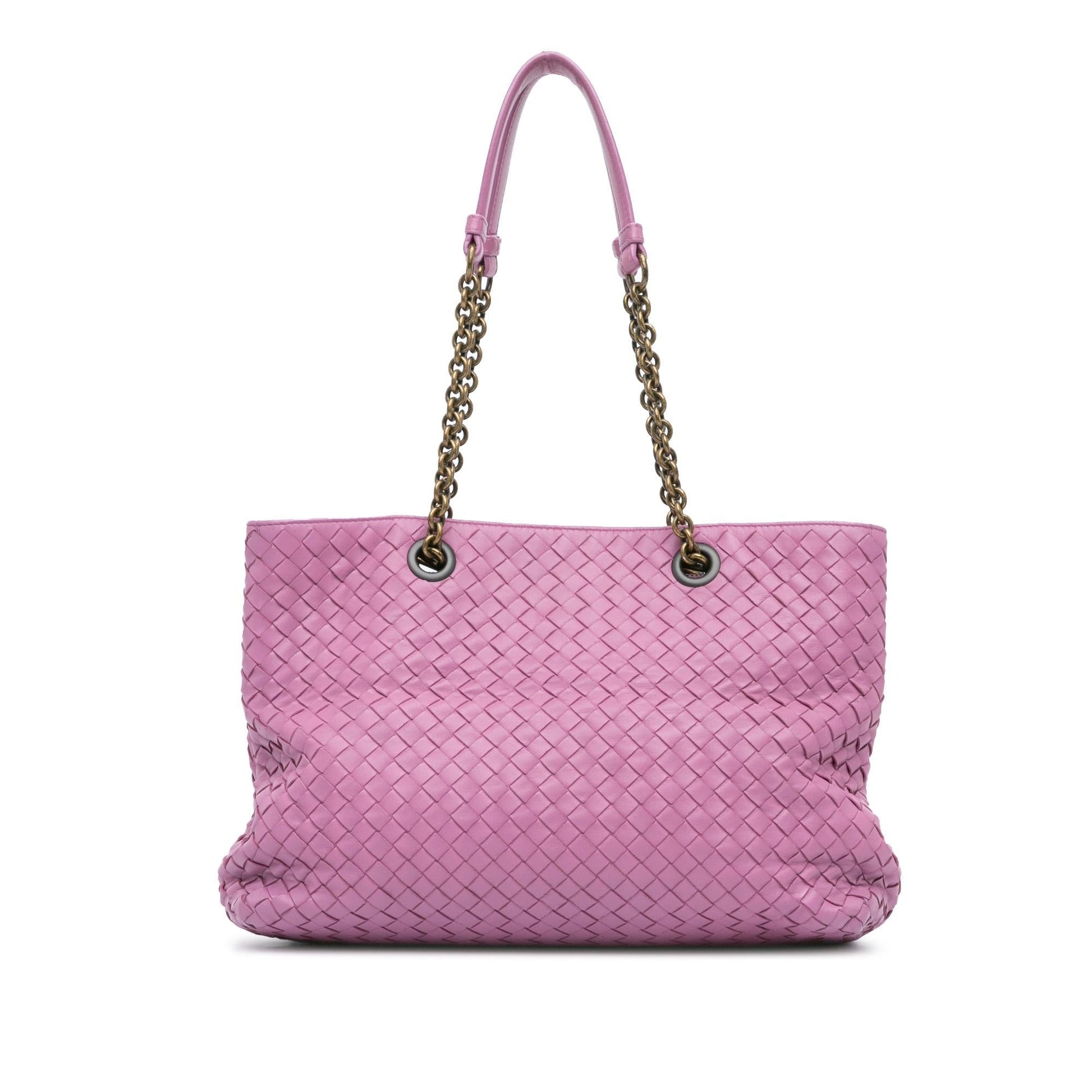 Luxury Bottega Veneta Medium Intrecciato Double Chain Tote (SHG-VXBiMk)