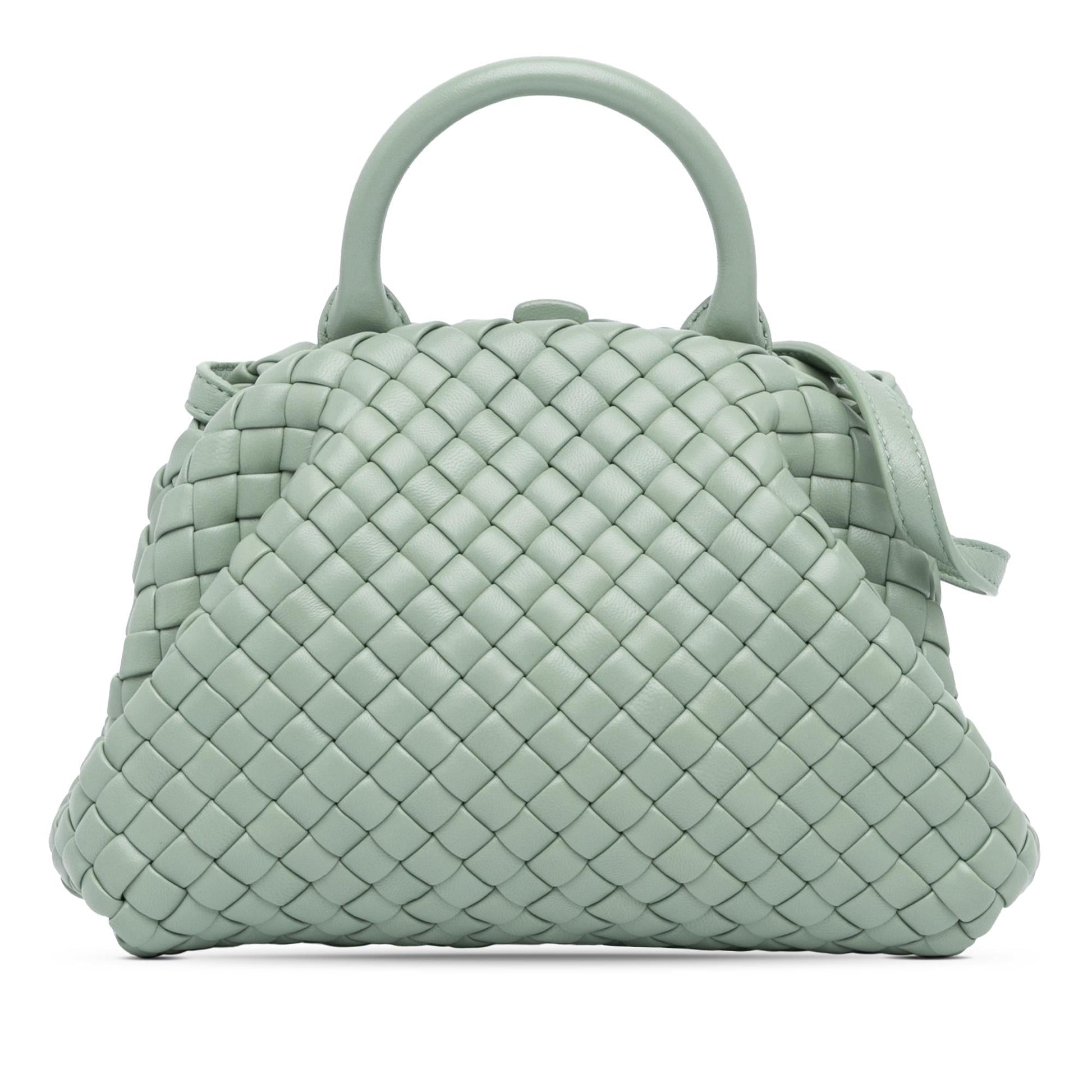 Luxury Bottega Veneta Mini Nappa Intrecciato Padded The Handle Satchel (SHG-PCibeE)