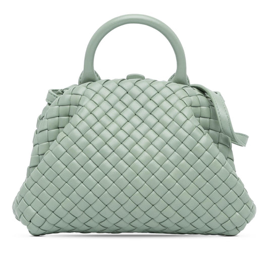 Luxury Bottega Veneta Mini Nappa Intrecciato Padded The Handle Satchel (SHG-PCibeE)