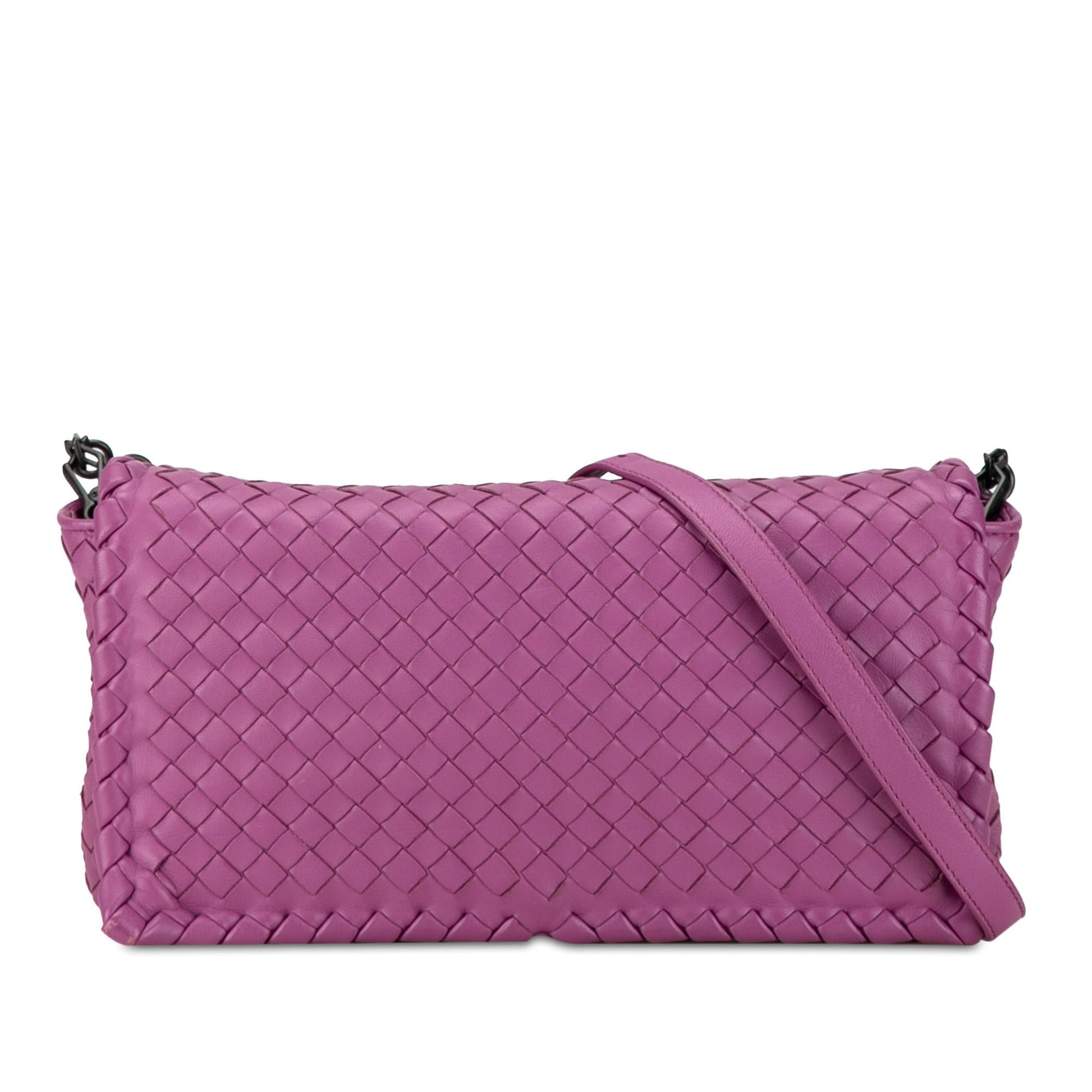 Luxury Bottega Veneta Nappa Intrecciato Dahlia Clutch Crossbody (SHG-6QbKxN)