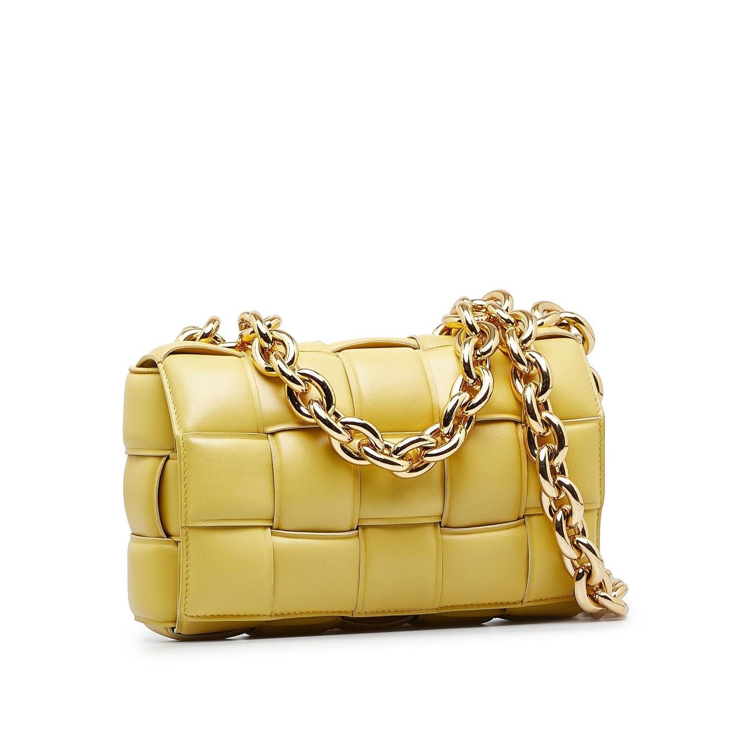 Luxury Bottega Veneta Nappa Intrecciato Padded Chain Cassette Satchel (SHG-2Bwd1b)